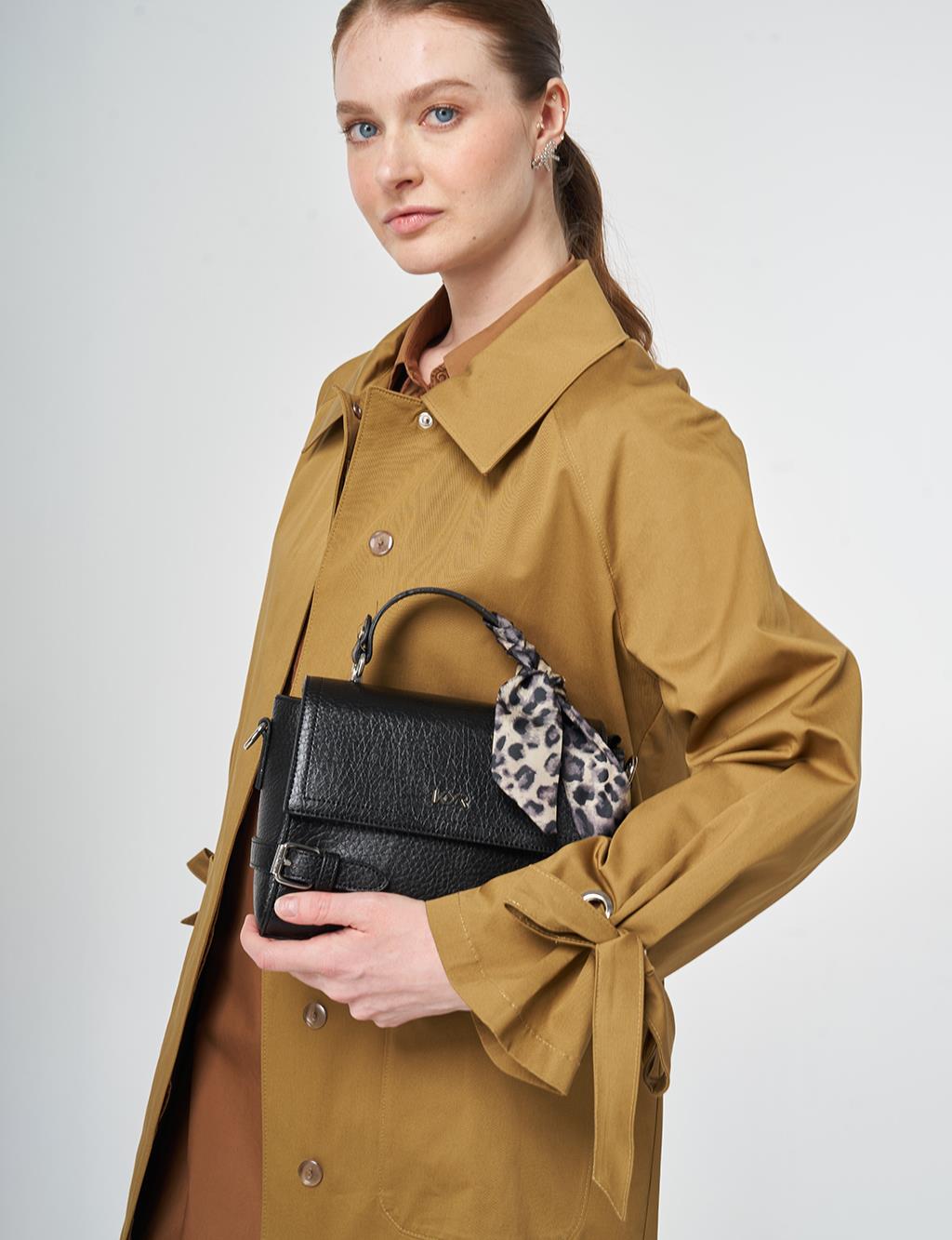 Grogren Detaylı Reglan Kol Trençkot Koyu Oliv