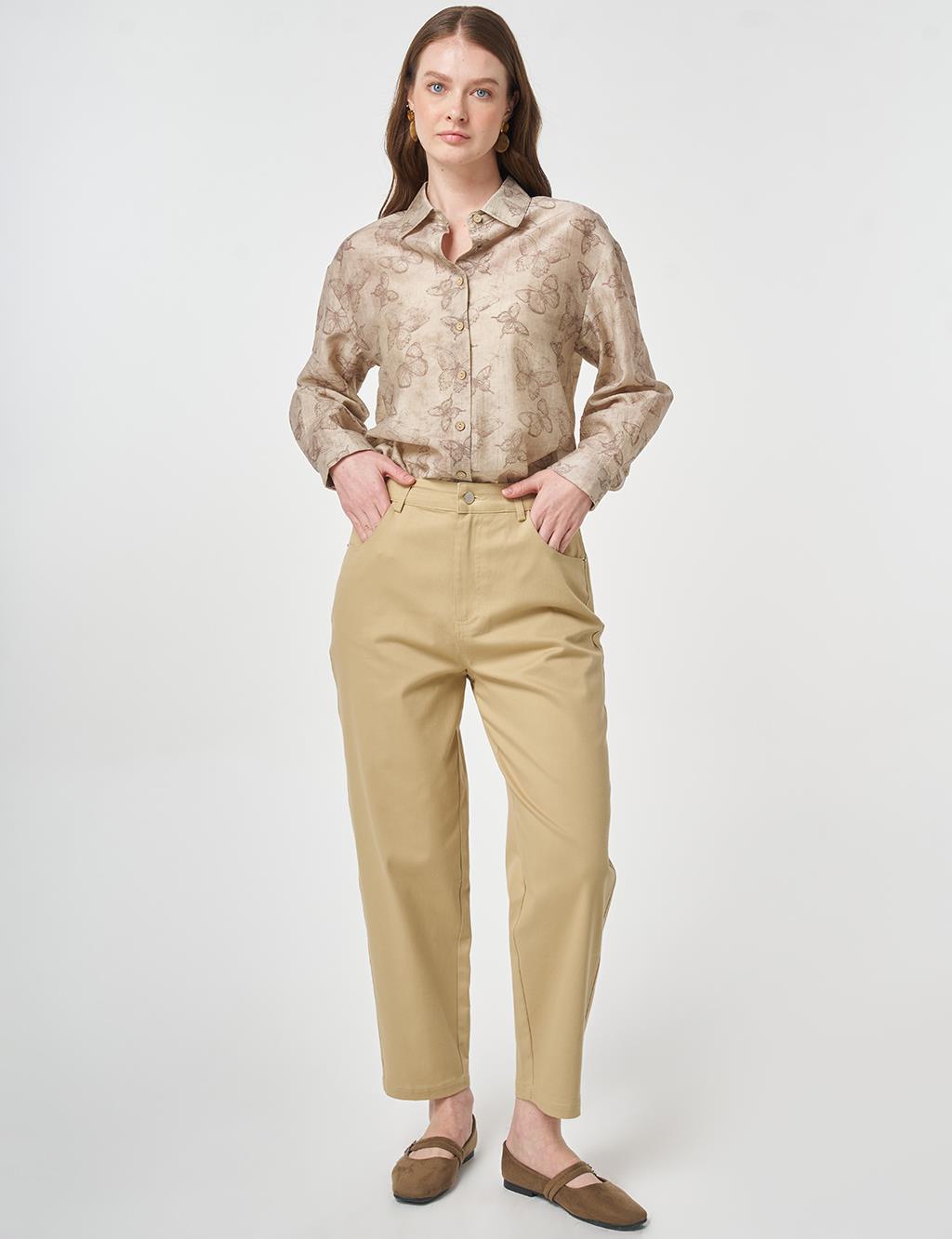 Carrot Cut Trousers Mink
