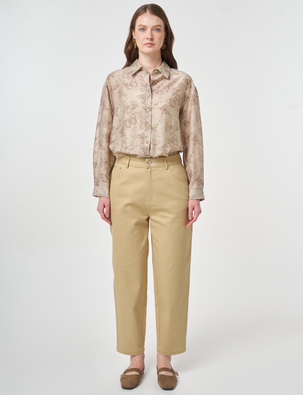 Carrot Cut Trousers Mink
