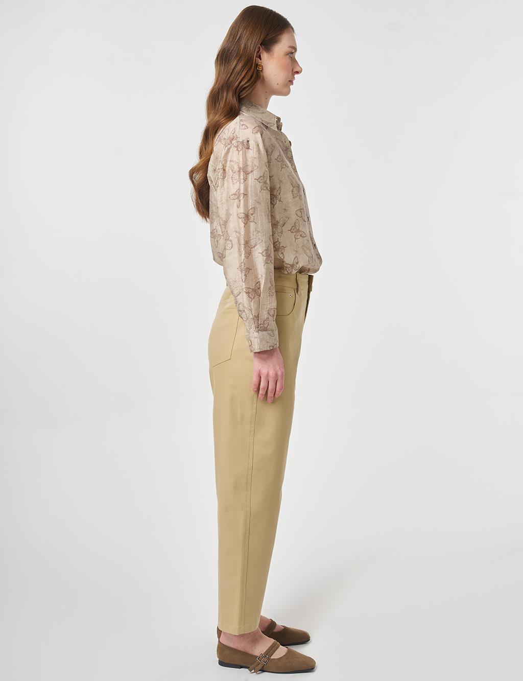 Carrot Cut Trousers Mink