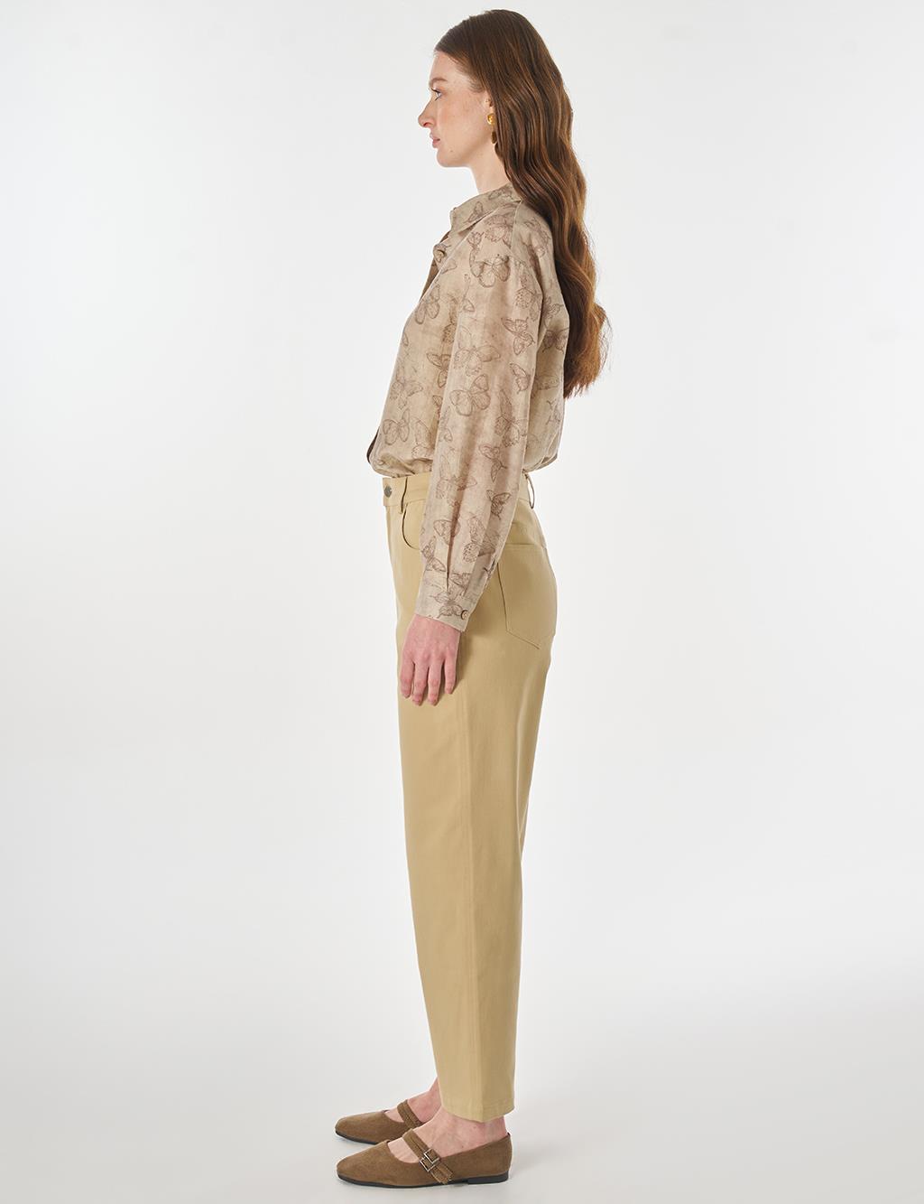 Carrot Cut Trousers Mink