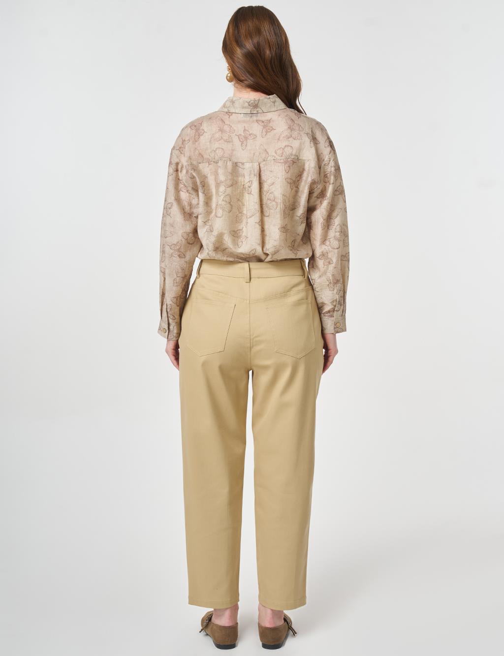 Carrot Cut Trousers Mink