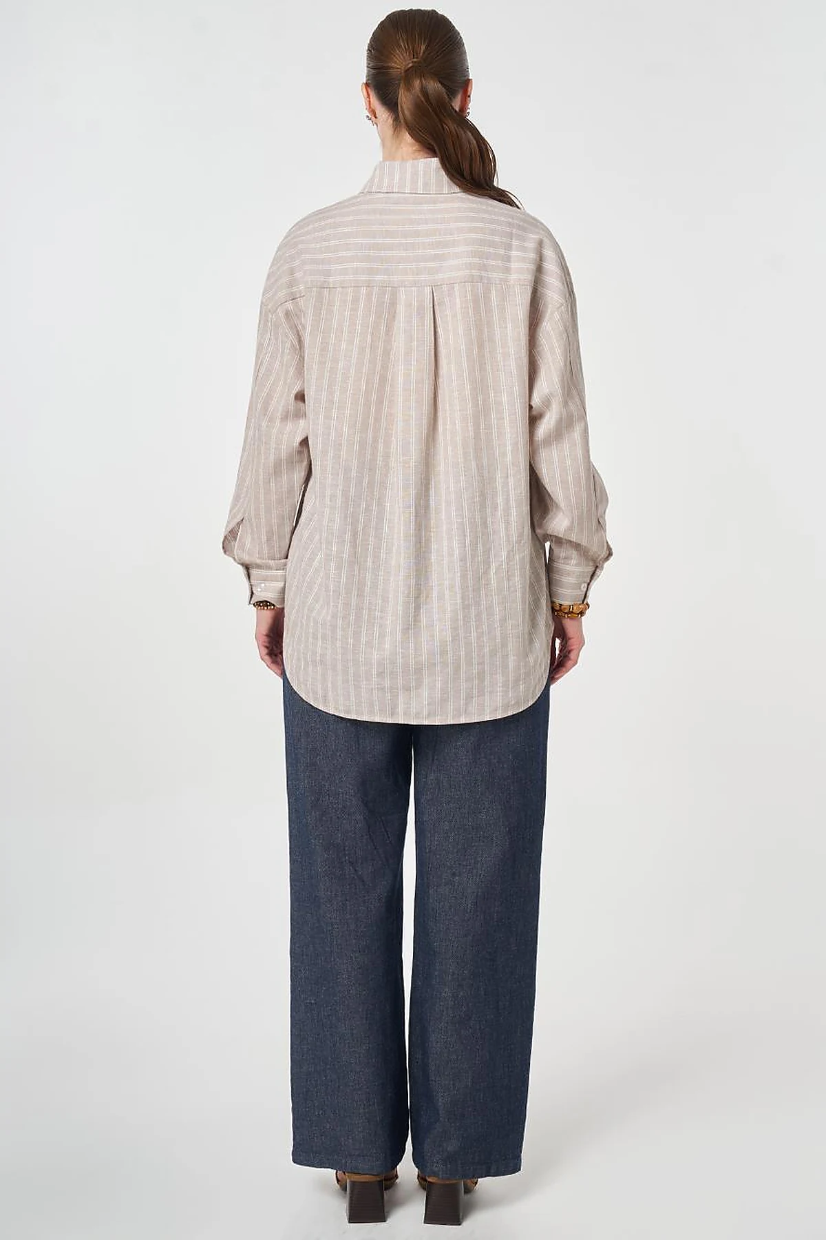 Single-Pocket Cotton Linen Tunic Mink