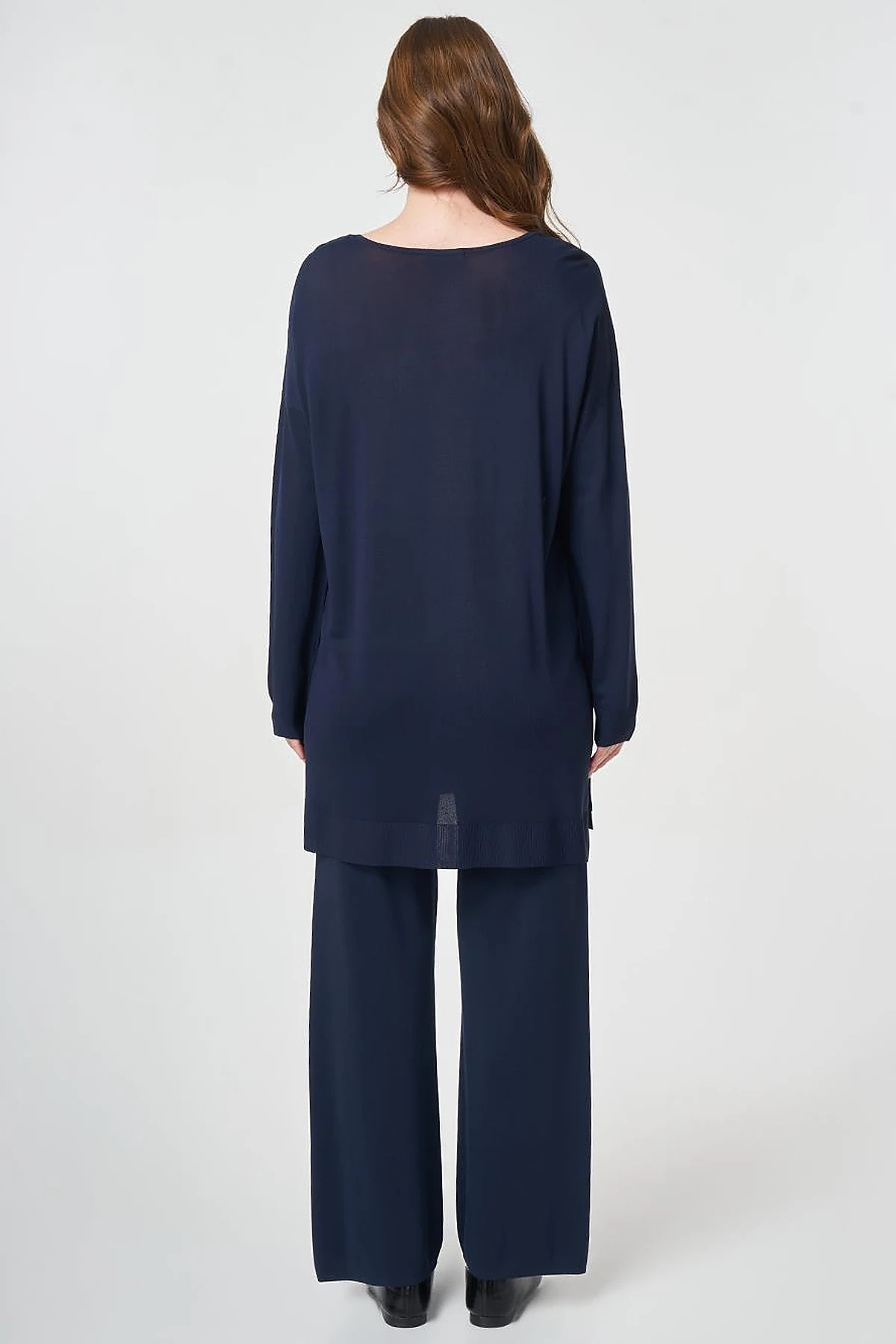 Hotfix Printed Knitted Tunic Dark Navy