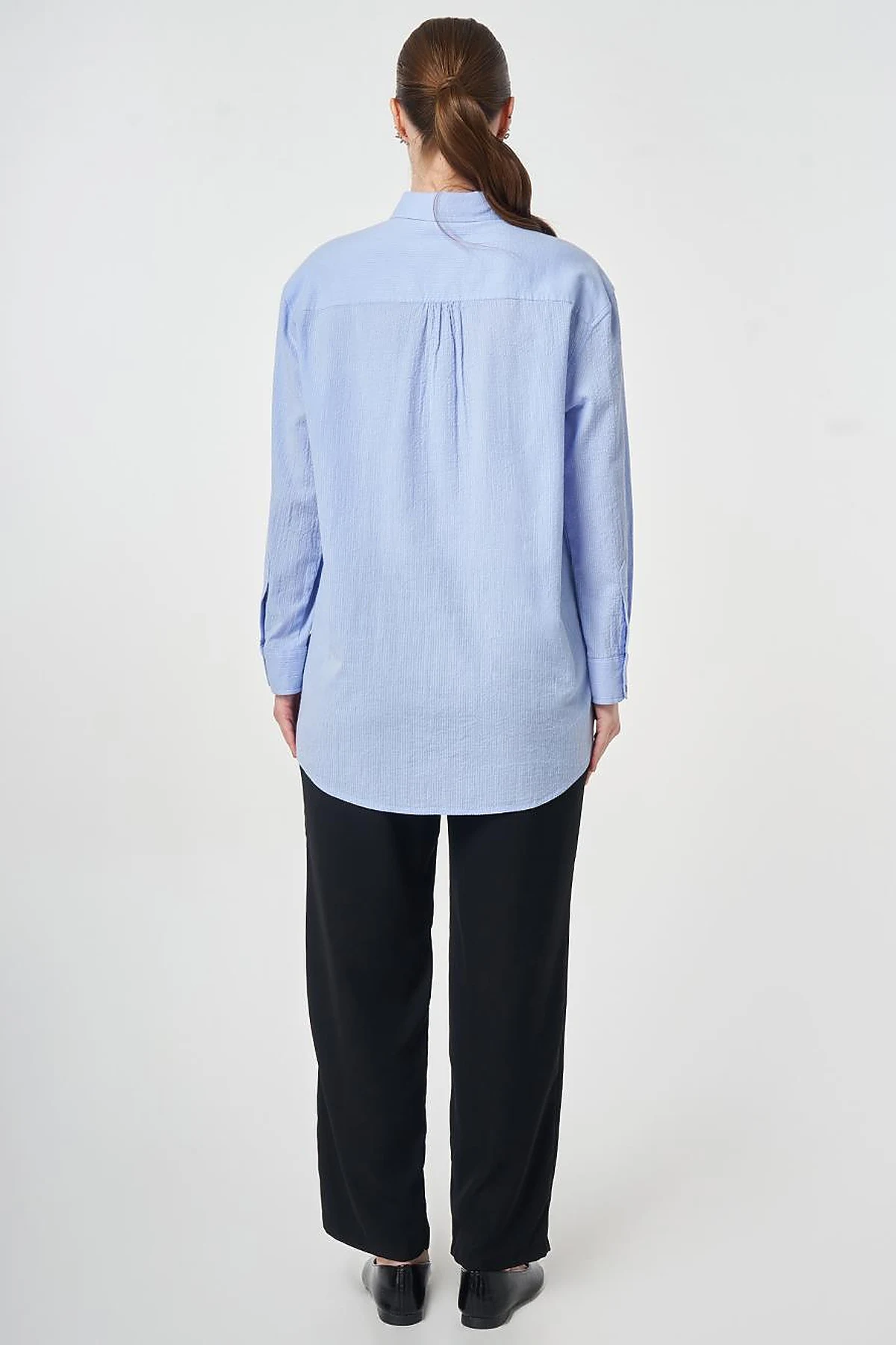 100% Cotton Relaxed Fit Tunic Crown Blue