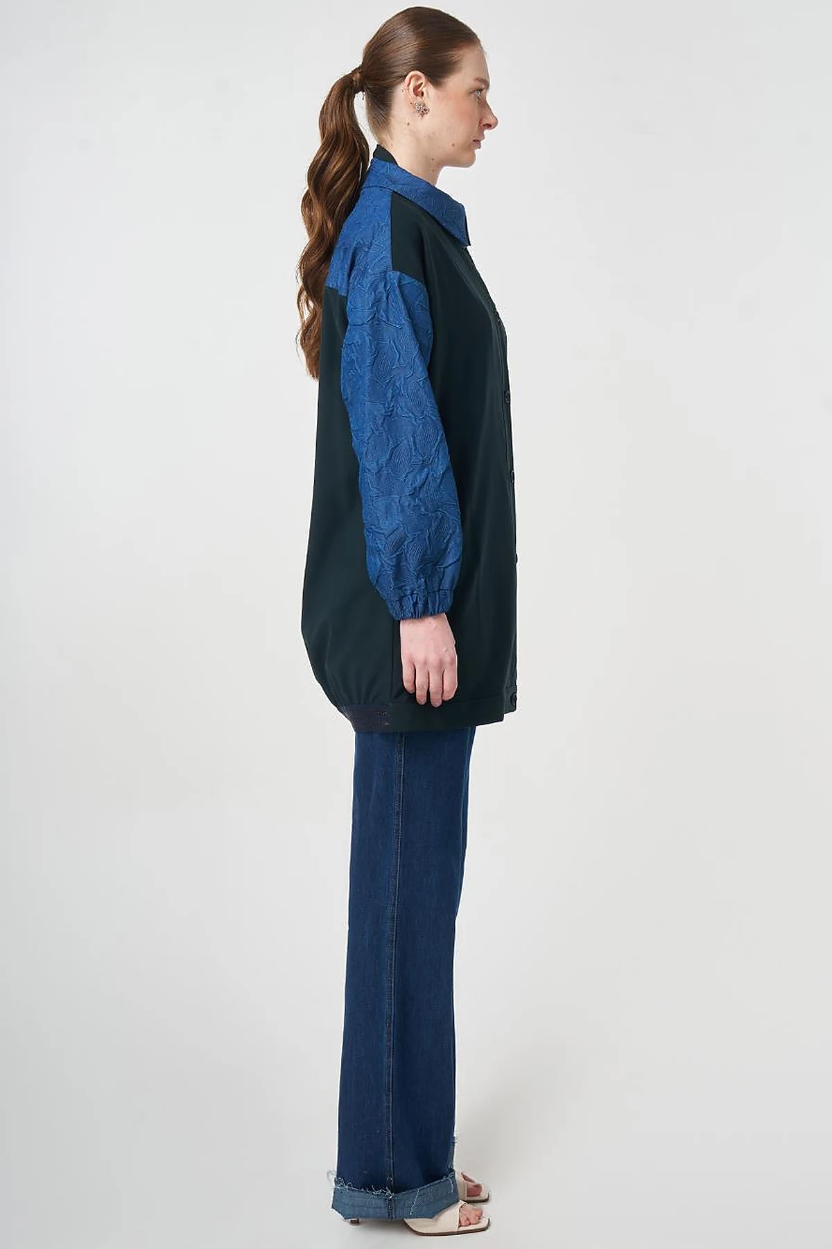 Embroidered Appliqué Jacket Dark Navy