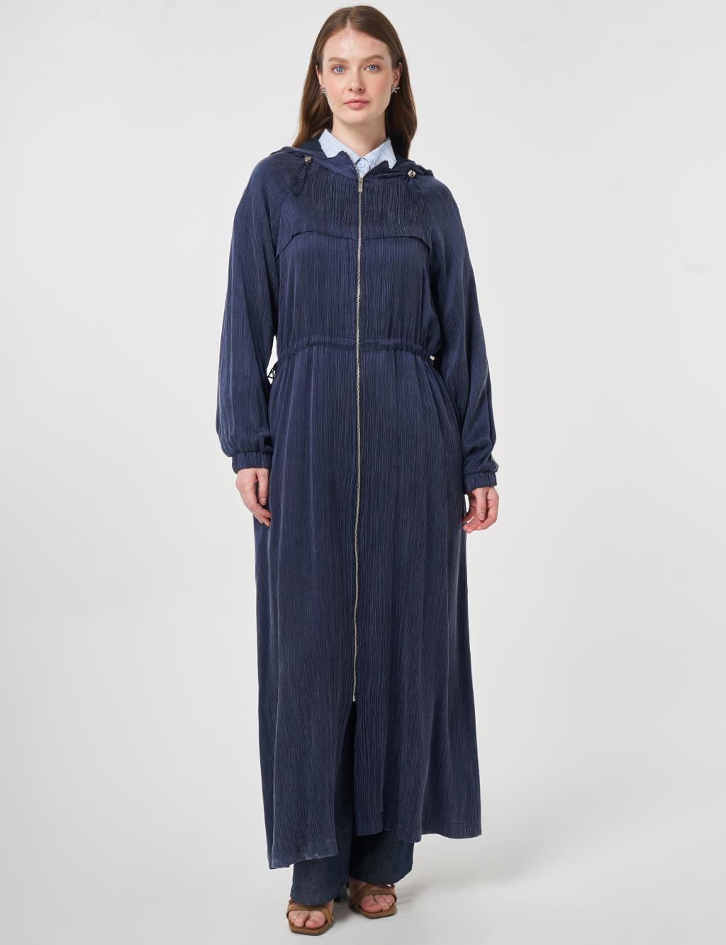 Hooded Lyocell Outerwear Dark Navy 