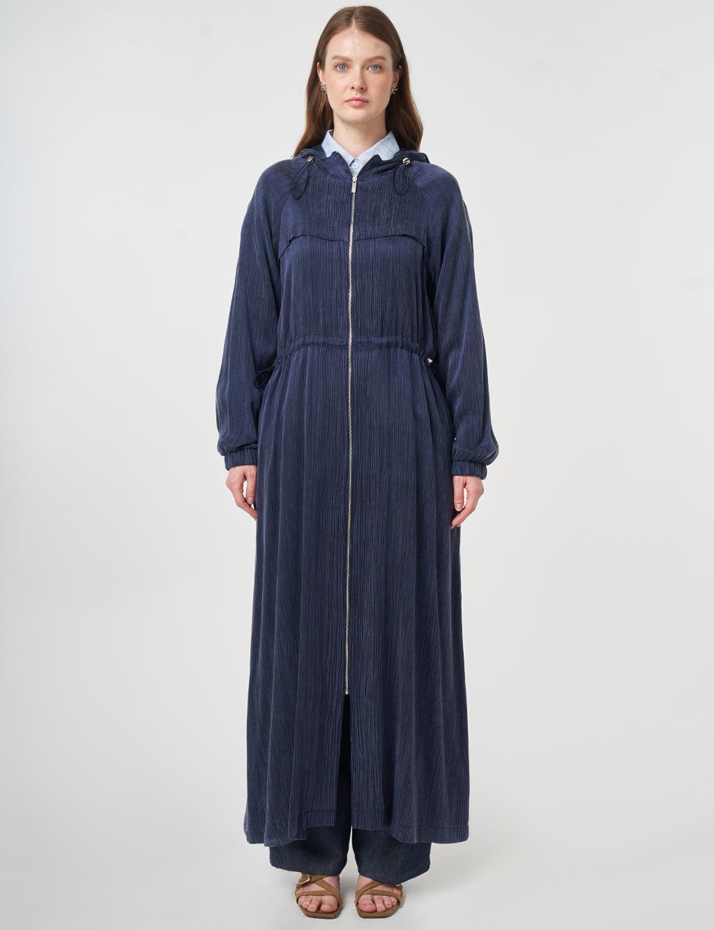 Hooded Lyocell Outerwear Dark Navy 