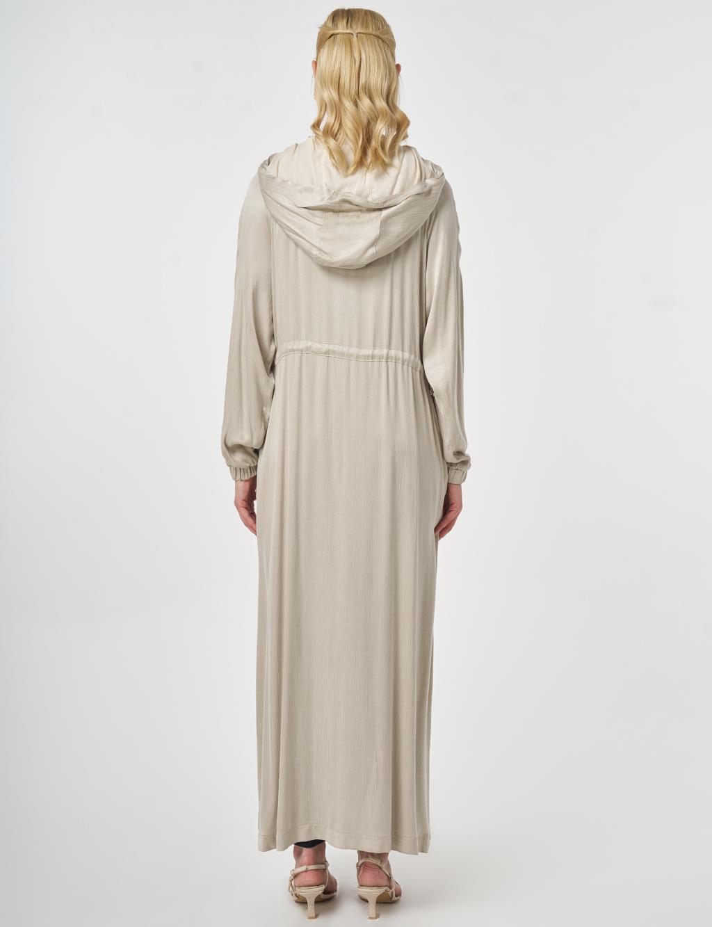 Hooded Lyocell Outerwear Stone