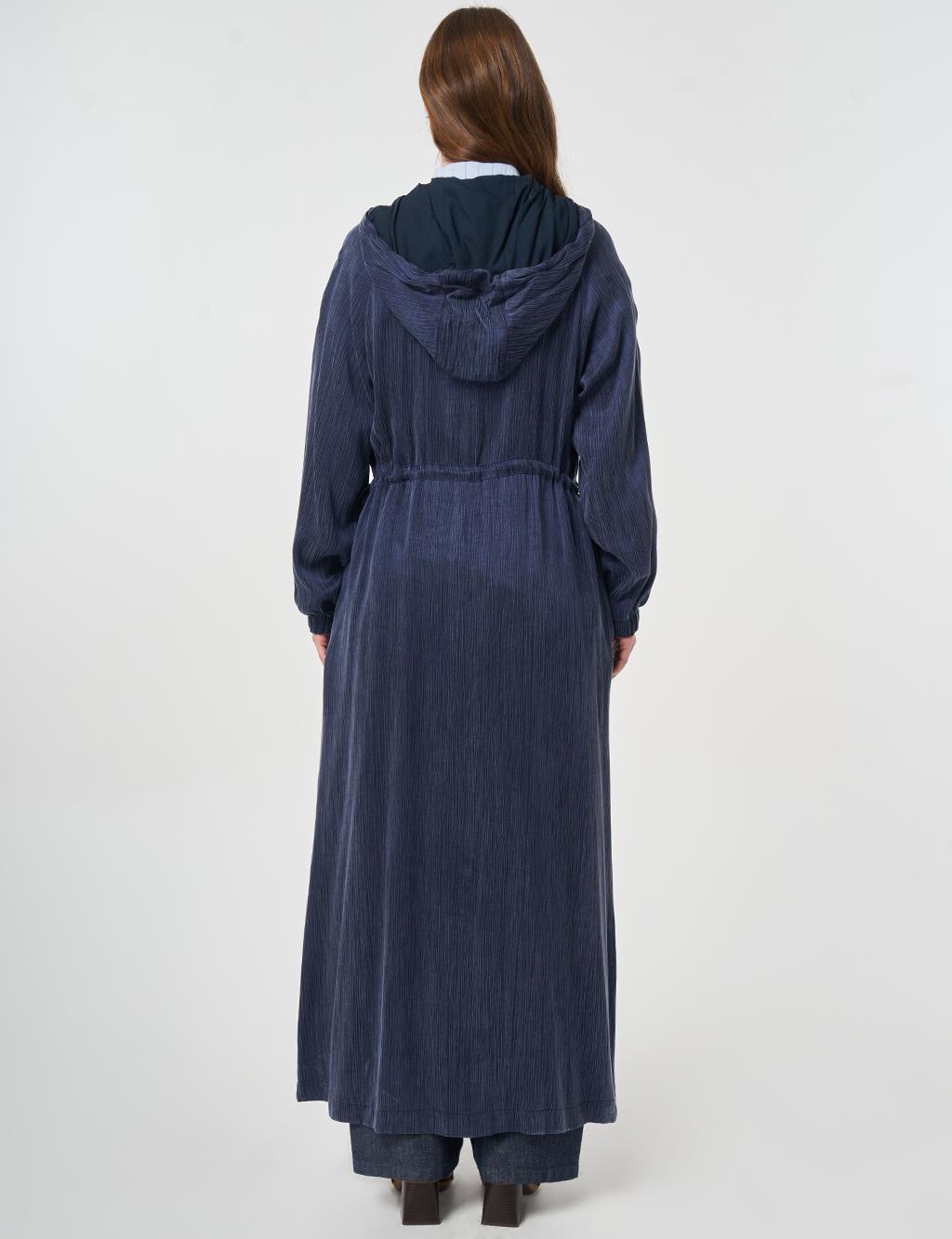 Hooded Lyocell Outerwear Dark Navy 