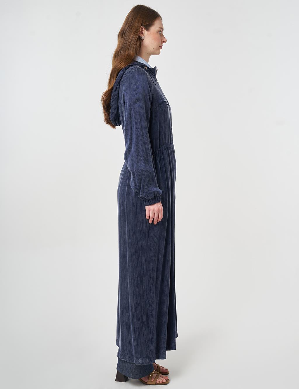 Hooded Lyocell Outerwear Dark Navy 