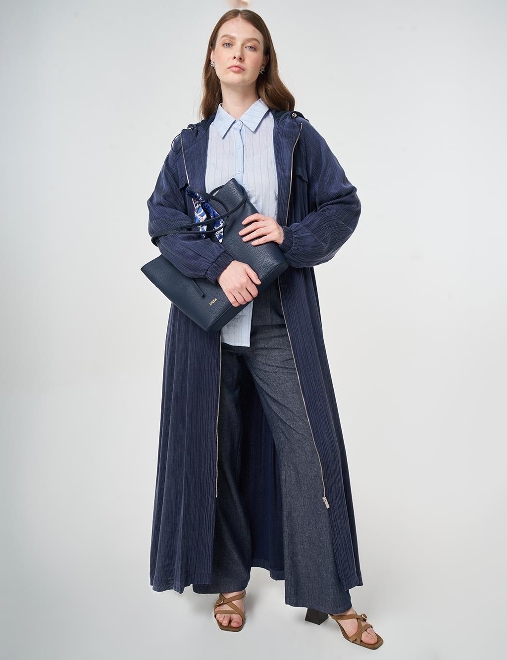 Hooded Lyocell Outerwear Dark Navy 