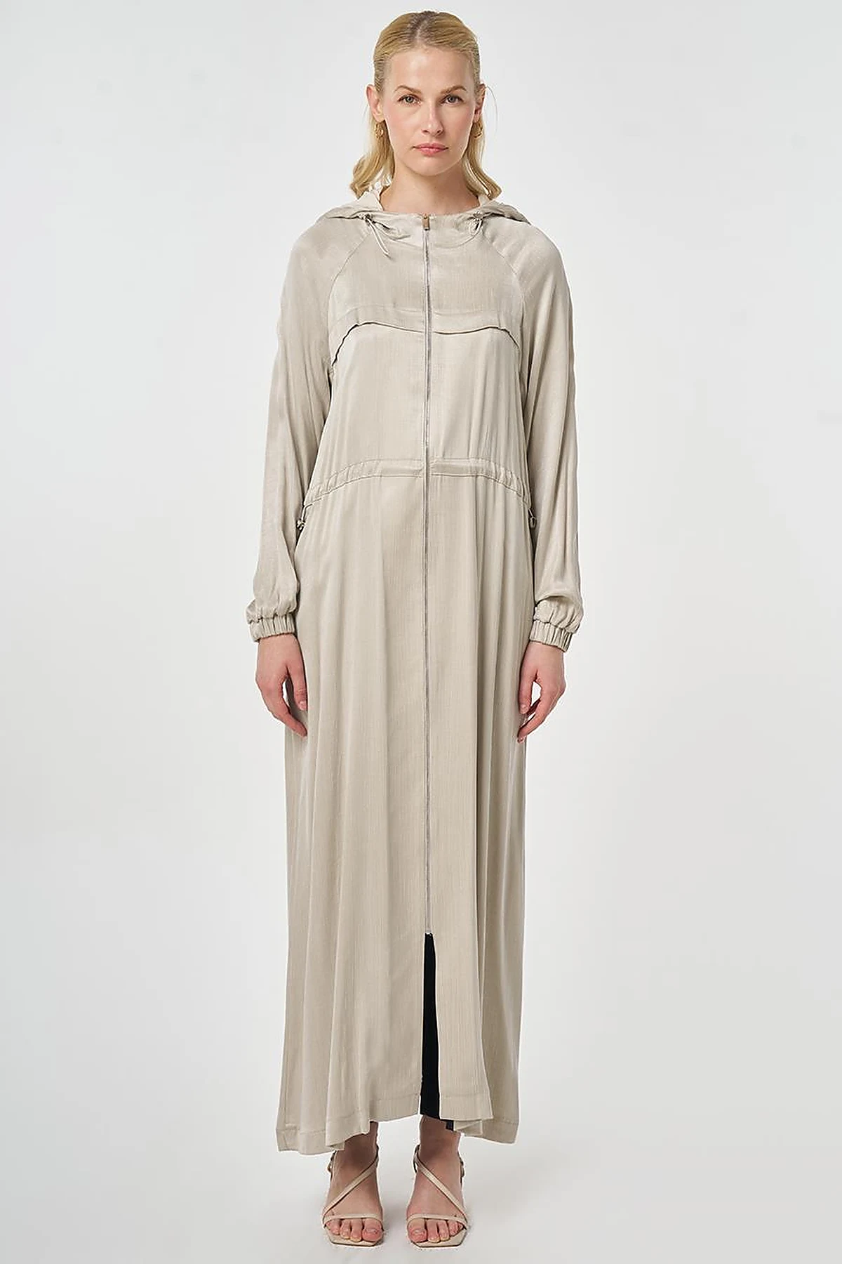 Hooded Lyocell Outerwear Stone
