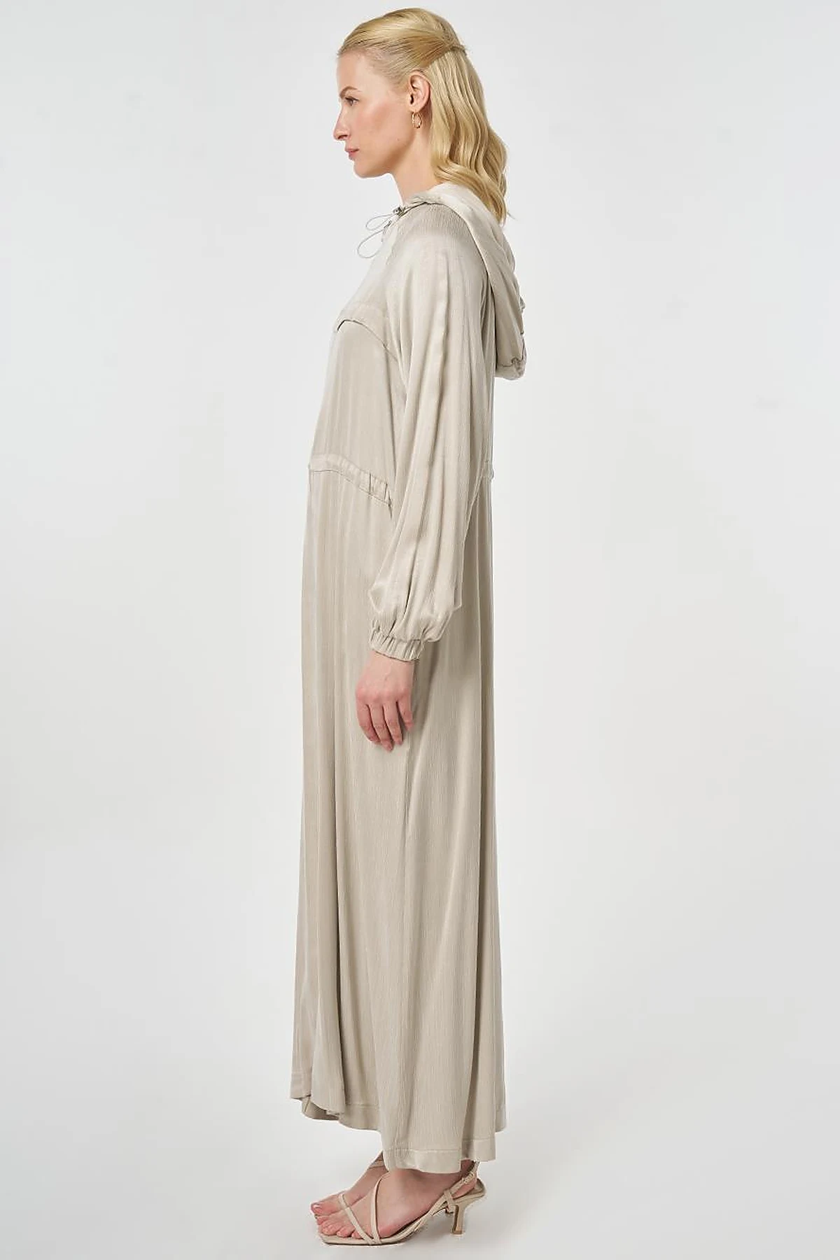 Hooded Lyocell Outerwear Stone