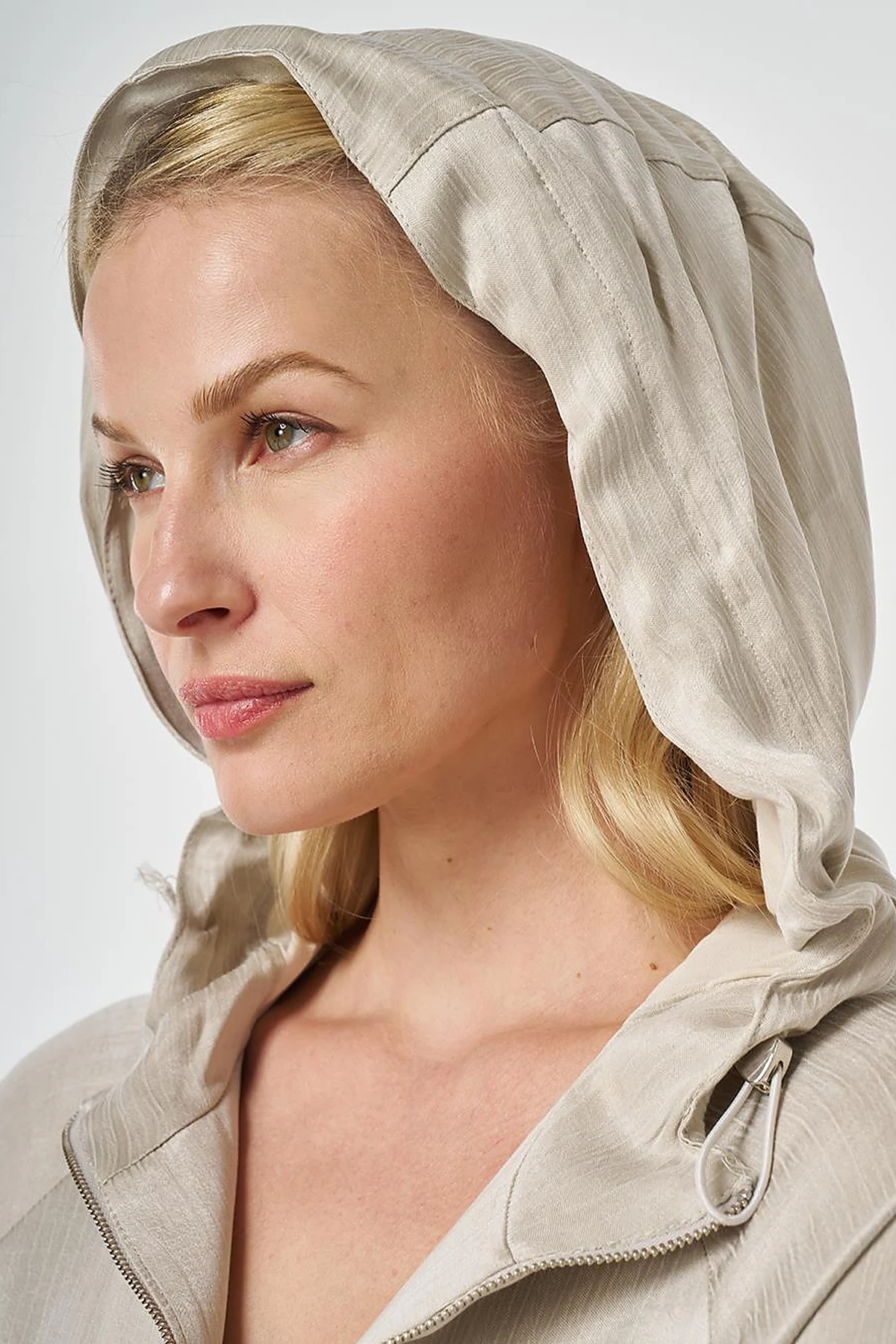 Hooded Lyocell Outerwear Stone
