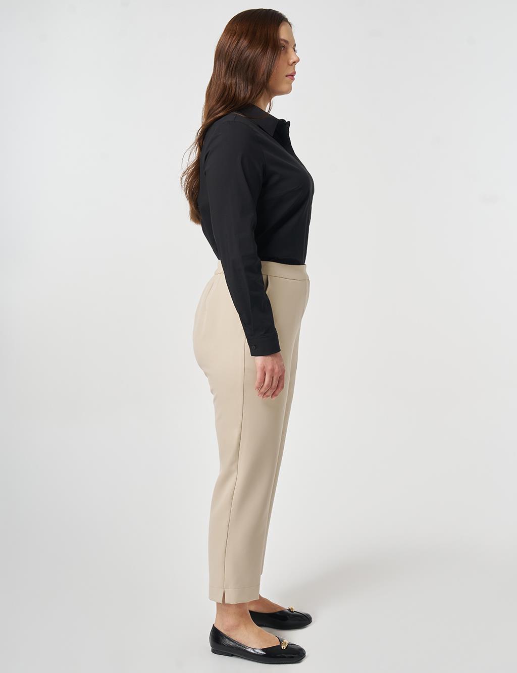 Carrot Cut Trousers Stone