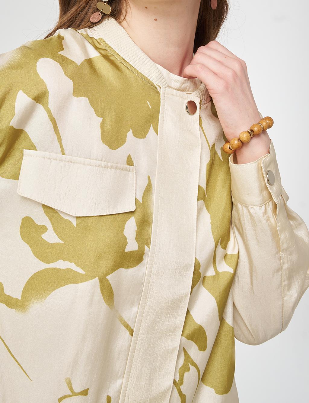 Flap Pocket Two-Piece Set Cream