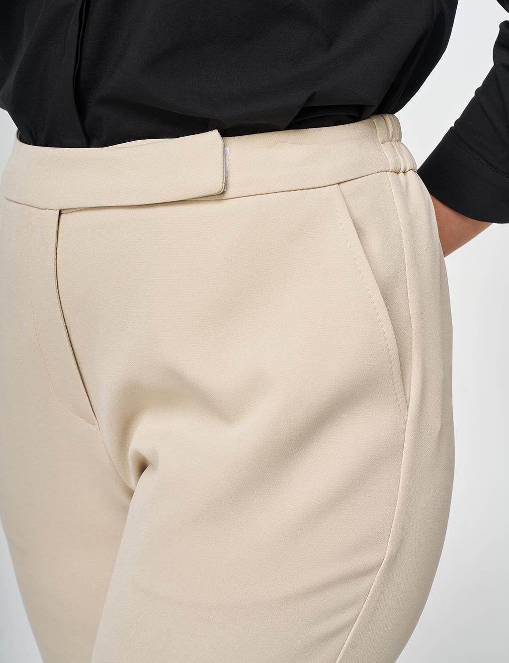 Carrot Cut Trousers Stone