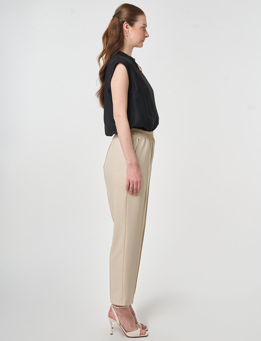 Çima Dikişli Boru Paça Pantolon Taş