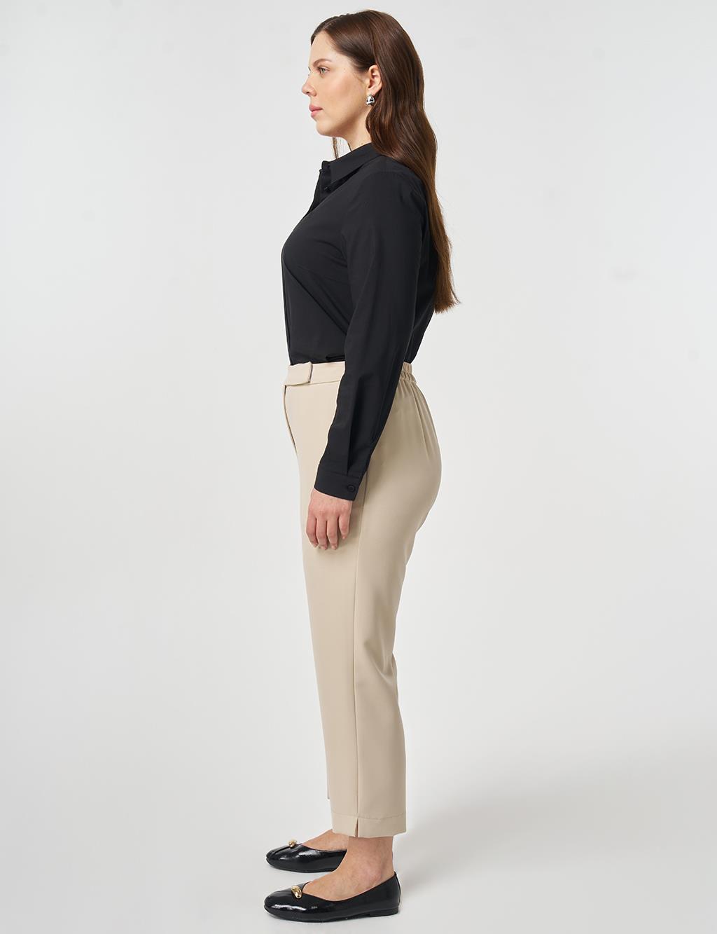 Carrot Cut Trousers Stone