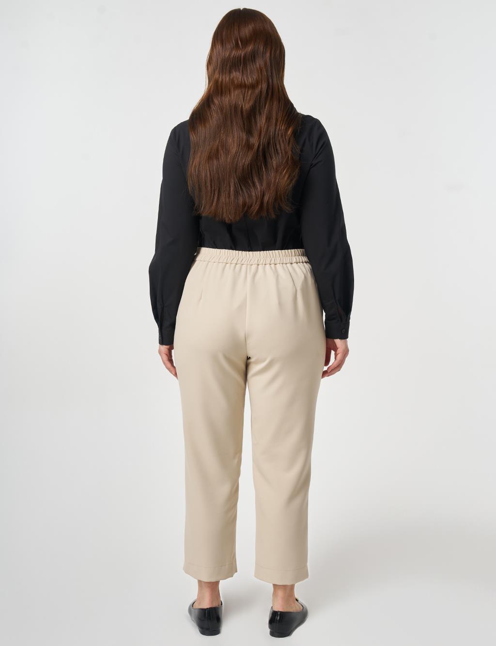 Carrot Cut Trousers Stone