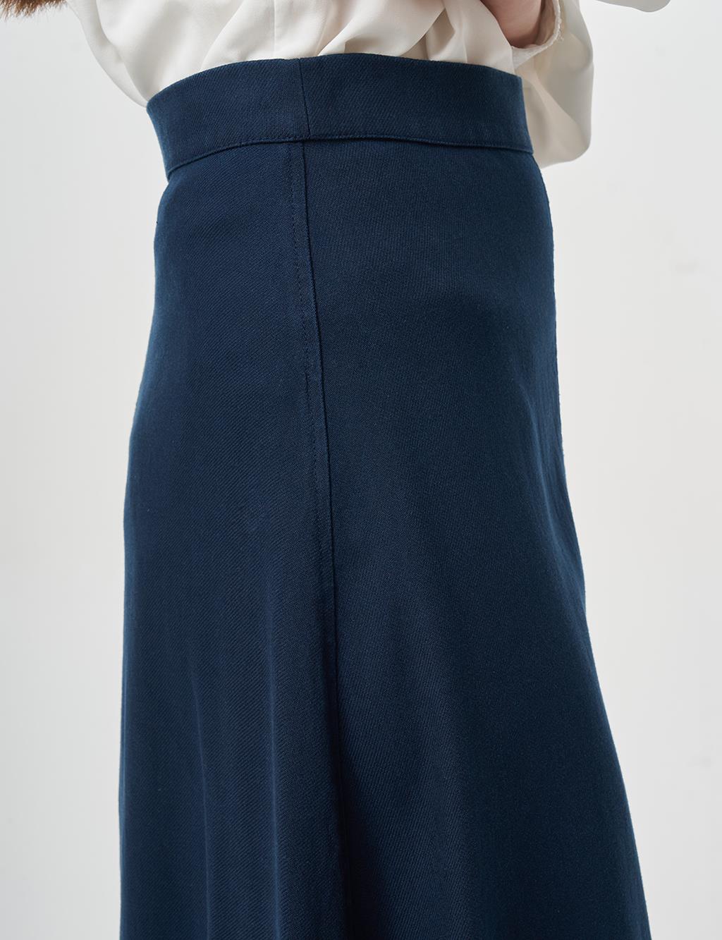Punto Stitched Non Denim Skirt Dark Navy