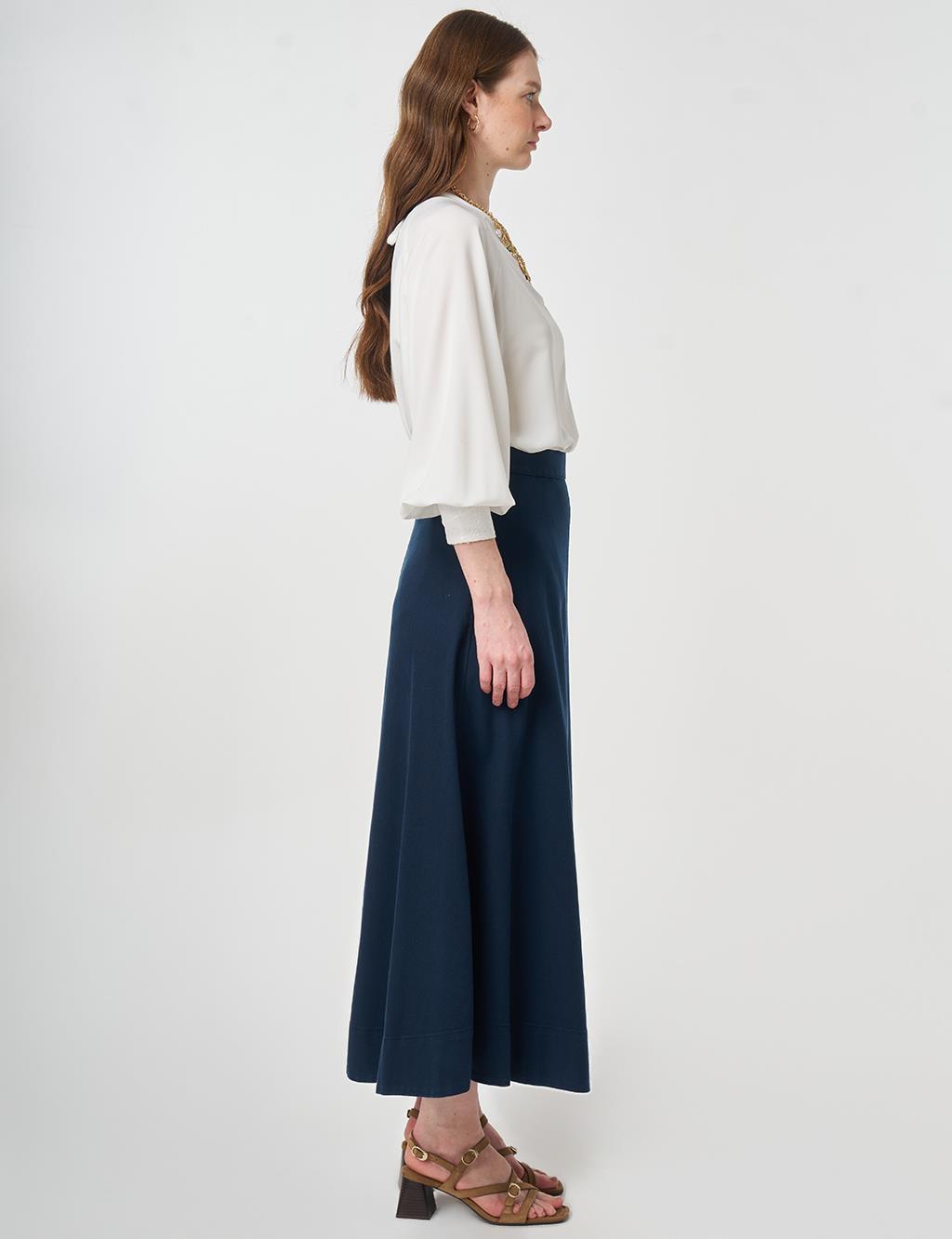 Punto Stitched Non Denim Skirt Dark Navy