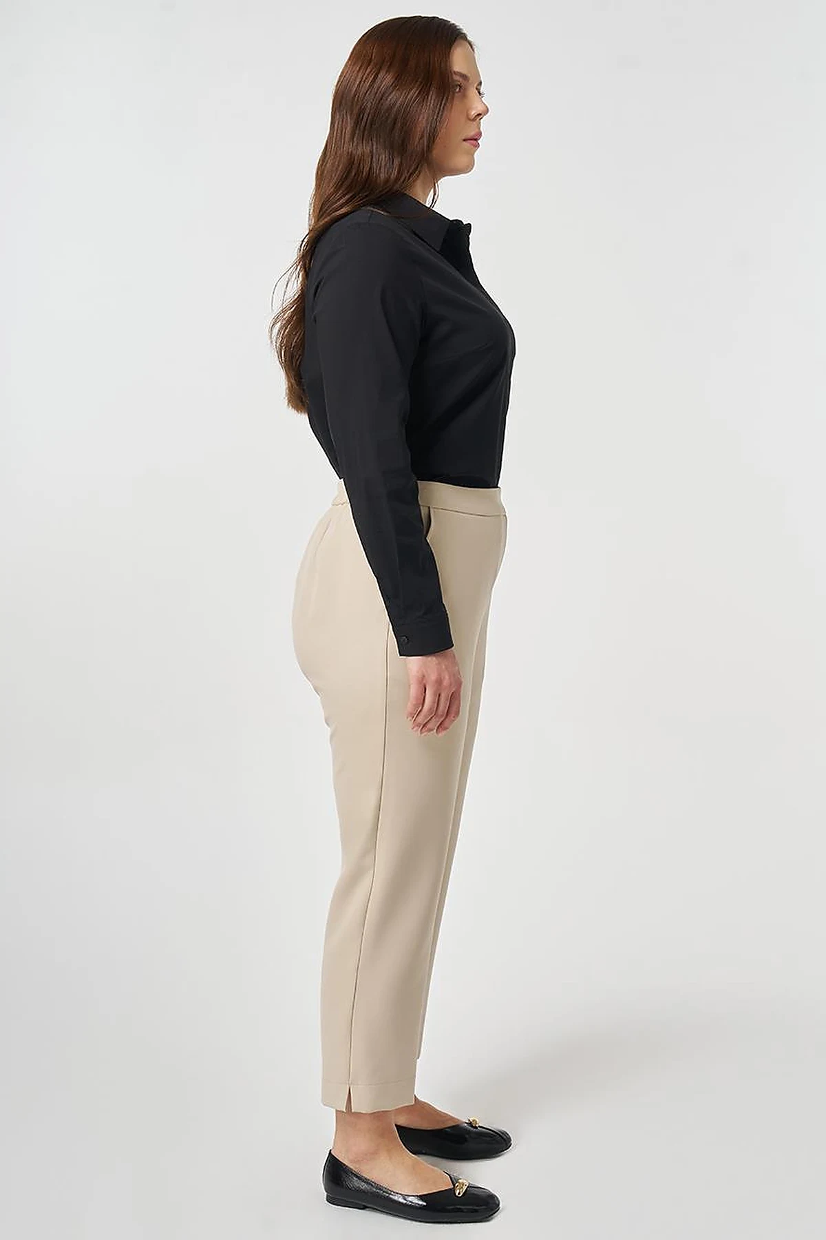 Carrot Cut Trousers Stone