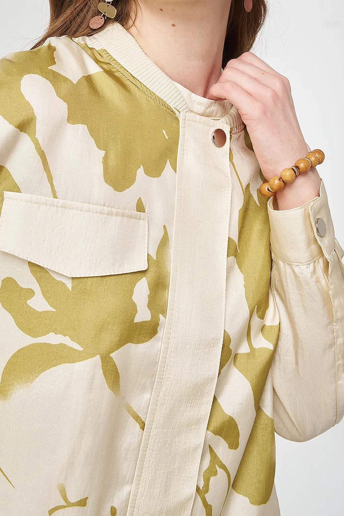 Flap Pocket Two-Piece Set Cream