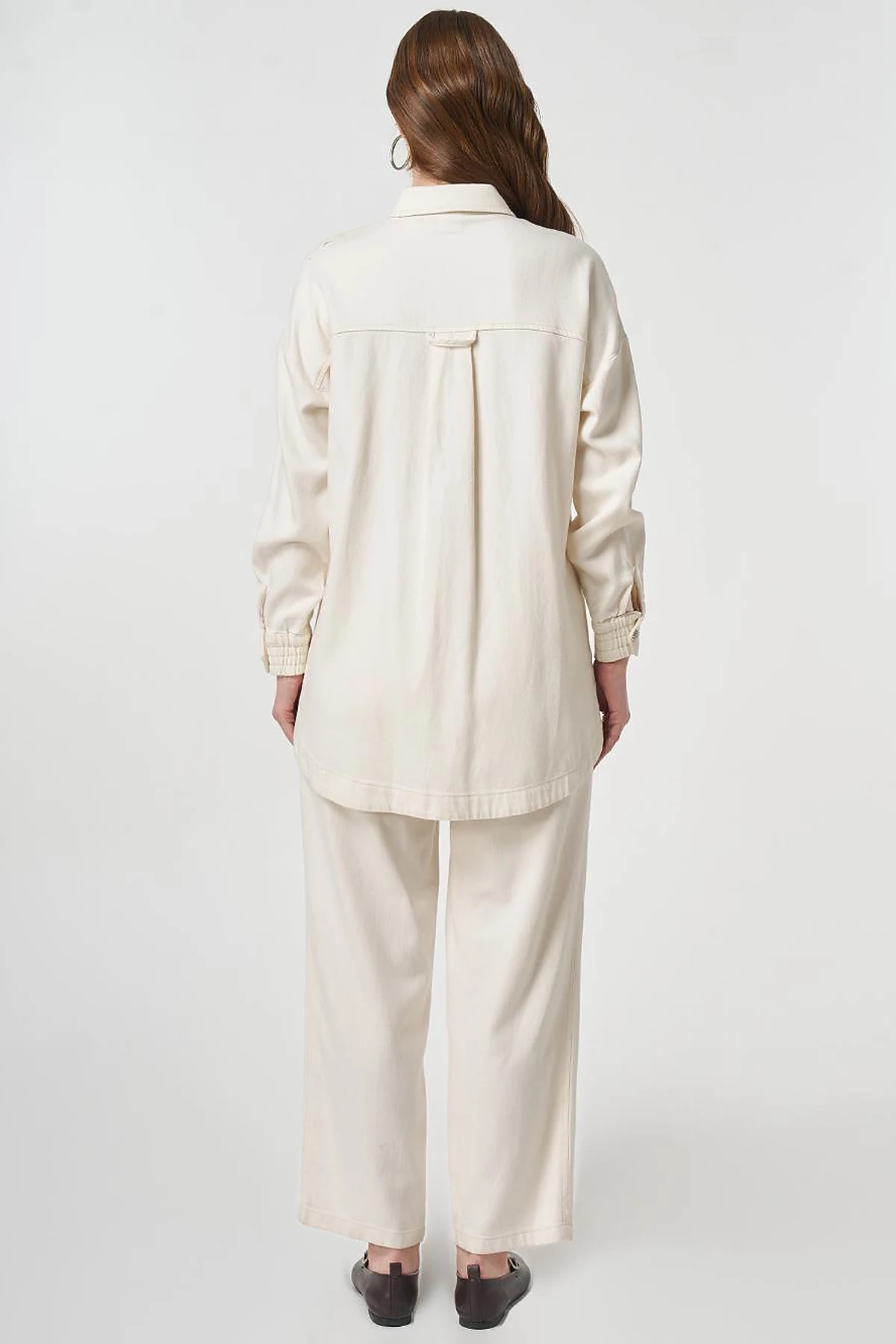 Embroidered Applique Two-Piece Set Cream