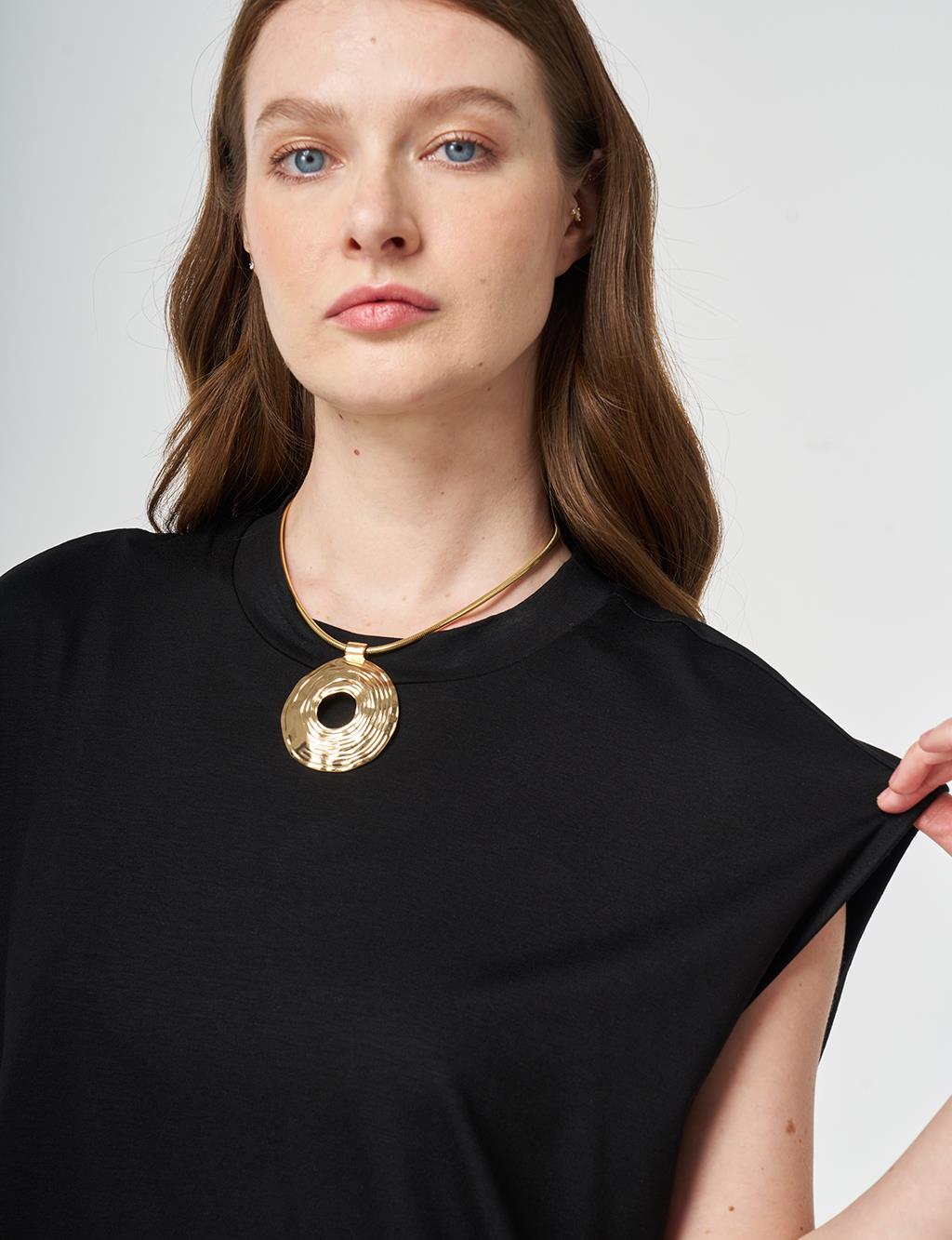 Sleeveless Knitted Blouse Black