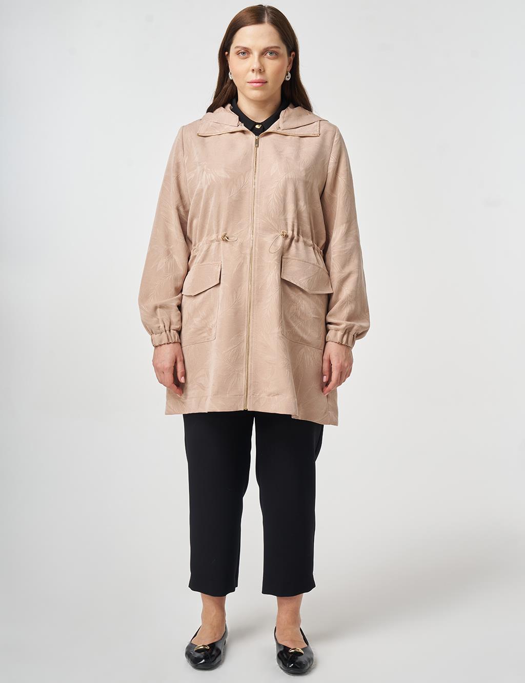 Patch-Pocket Modal Jacket Nude