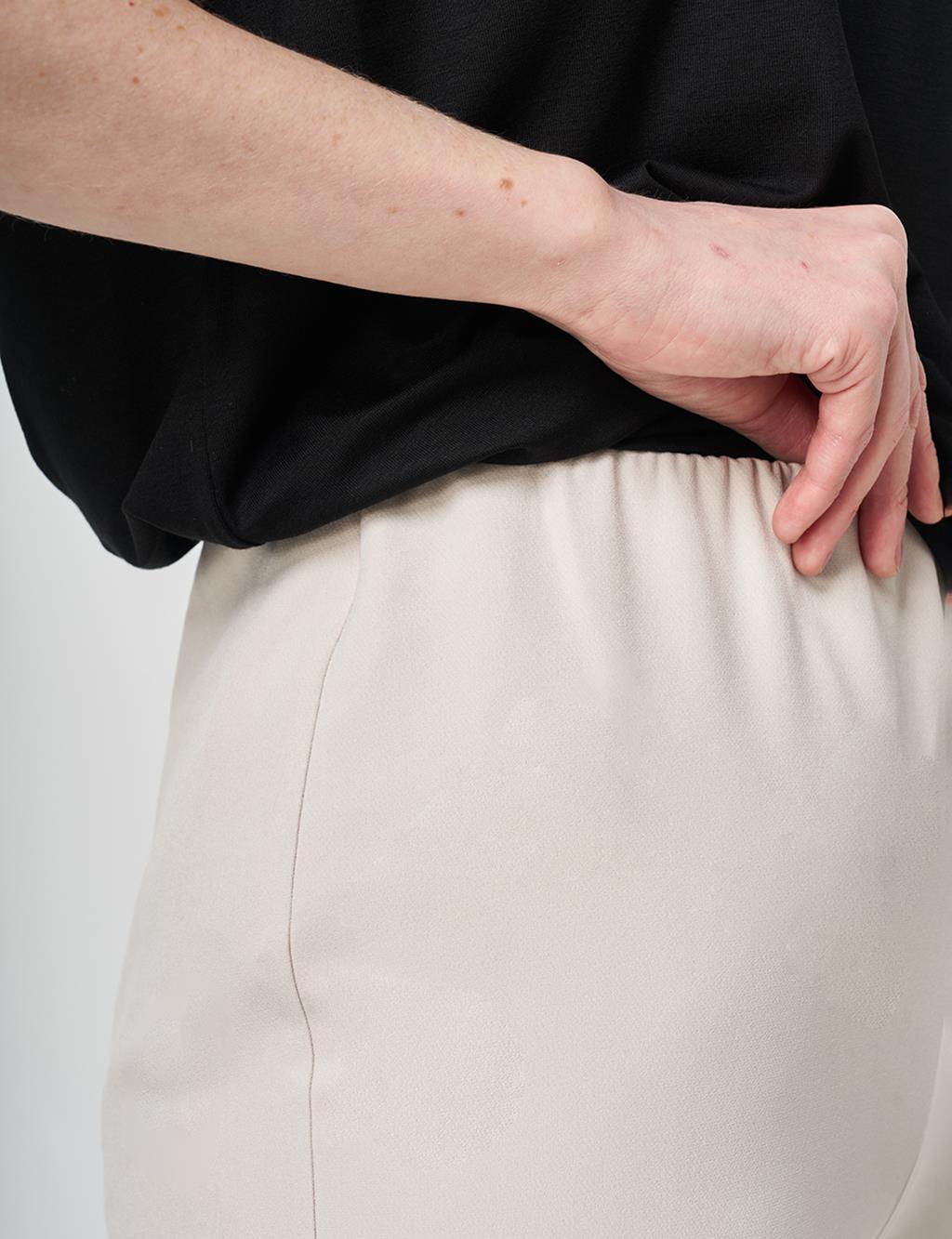 Basic İspanyol Paça Pantolon Açık Gri