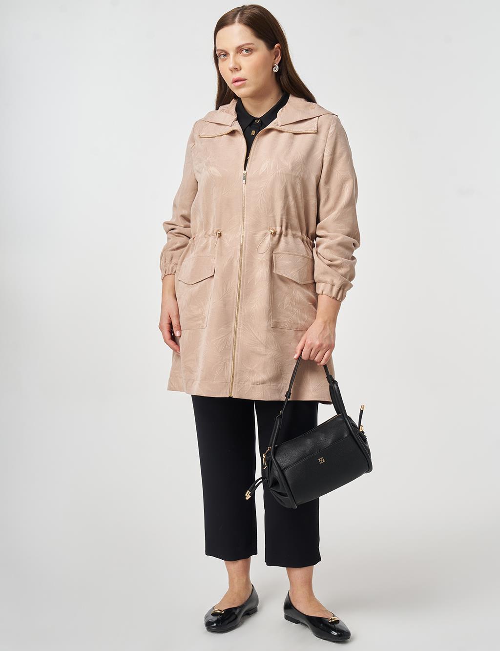 Patch-Pocket Modal Jacket Nude