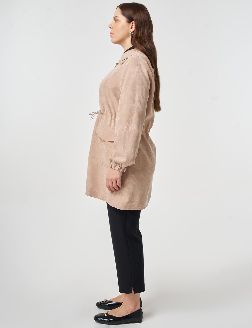 Patch-Pocket Modal Jacket Nude