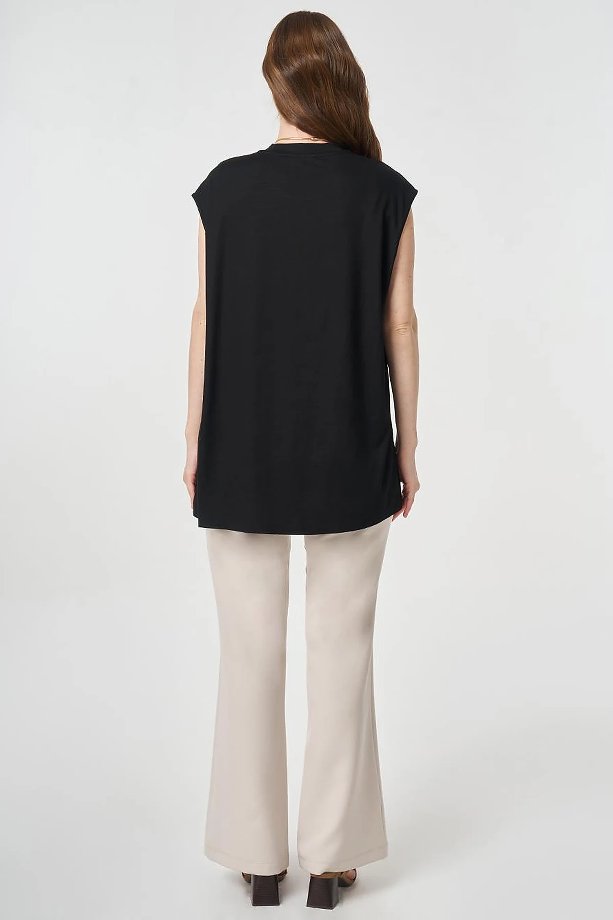 Sleeveless Knitted Blouse Black