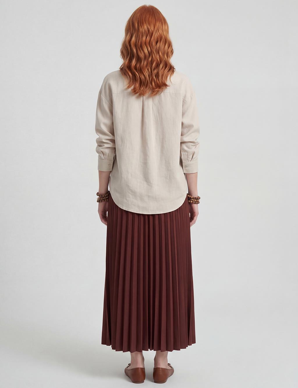 Pleated Skirt Chocolate