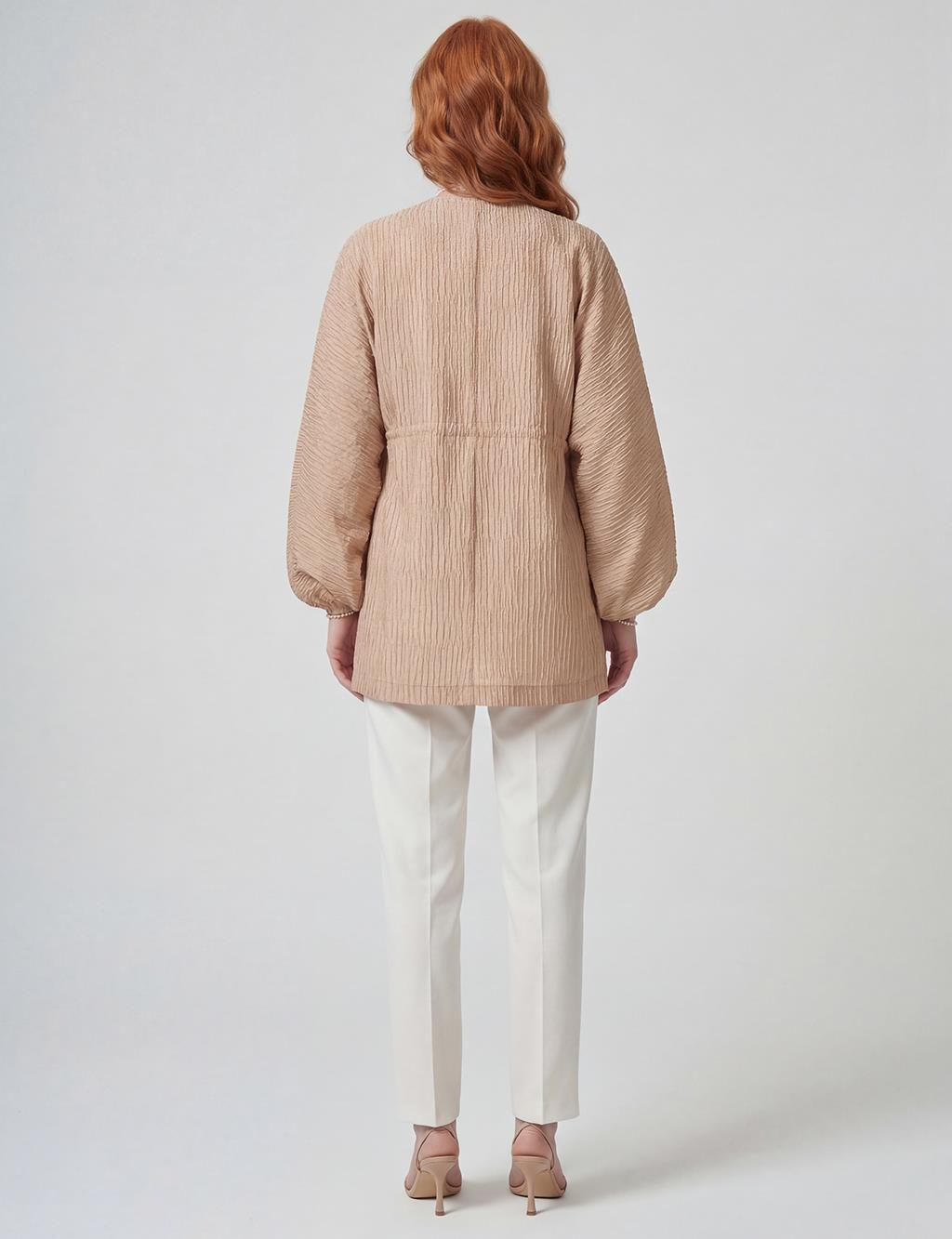 Jacquard Jacket Beige