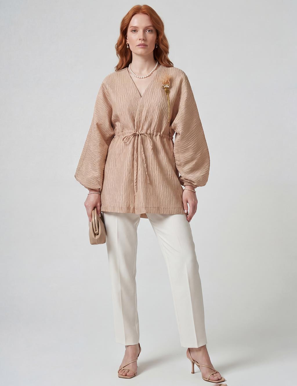 Jacquard Jacket Beige