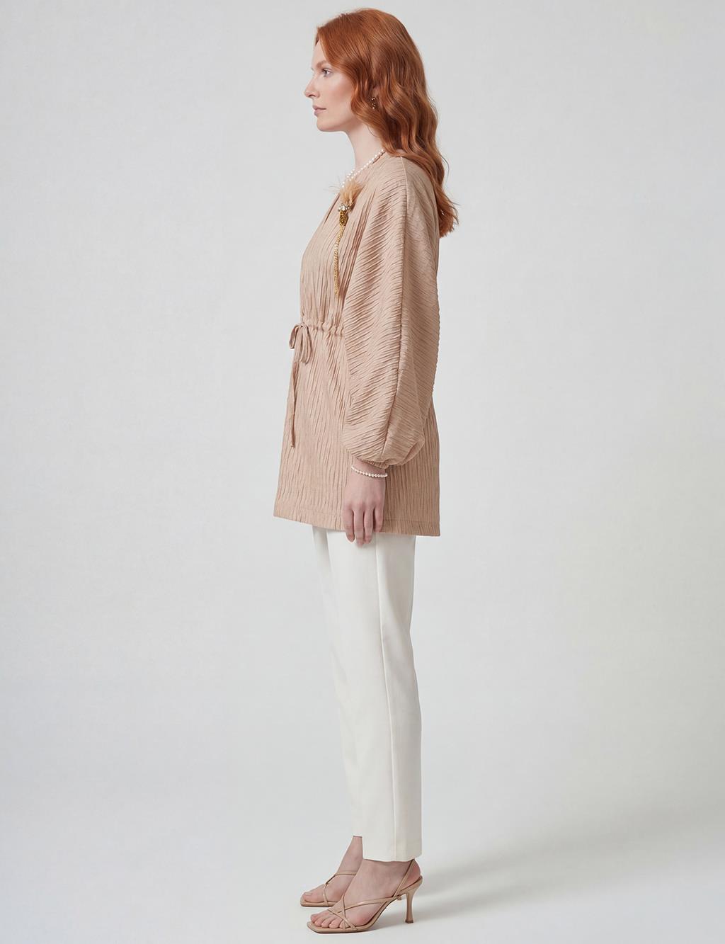 Jacquard Jacket Beige