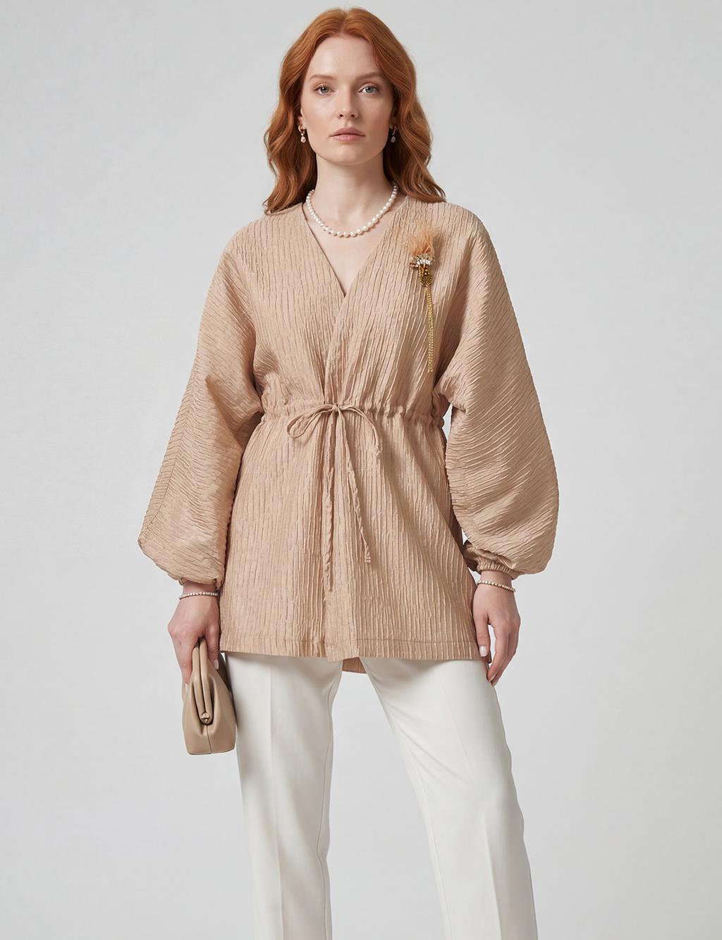 Jacquard Jacket Beige