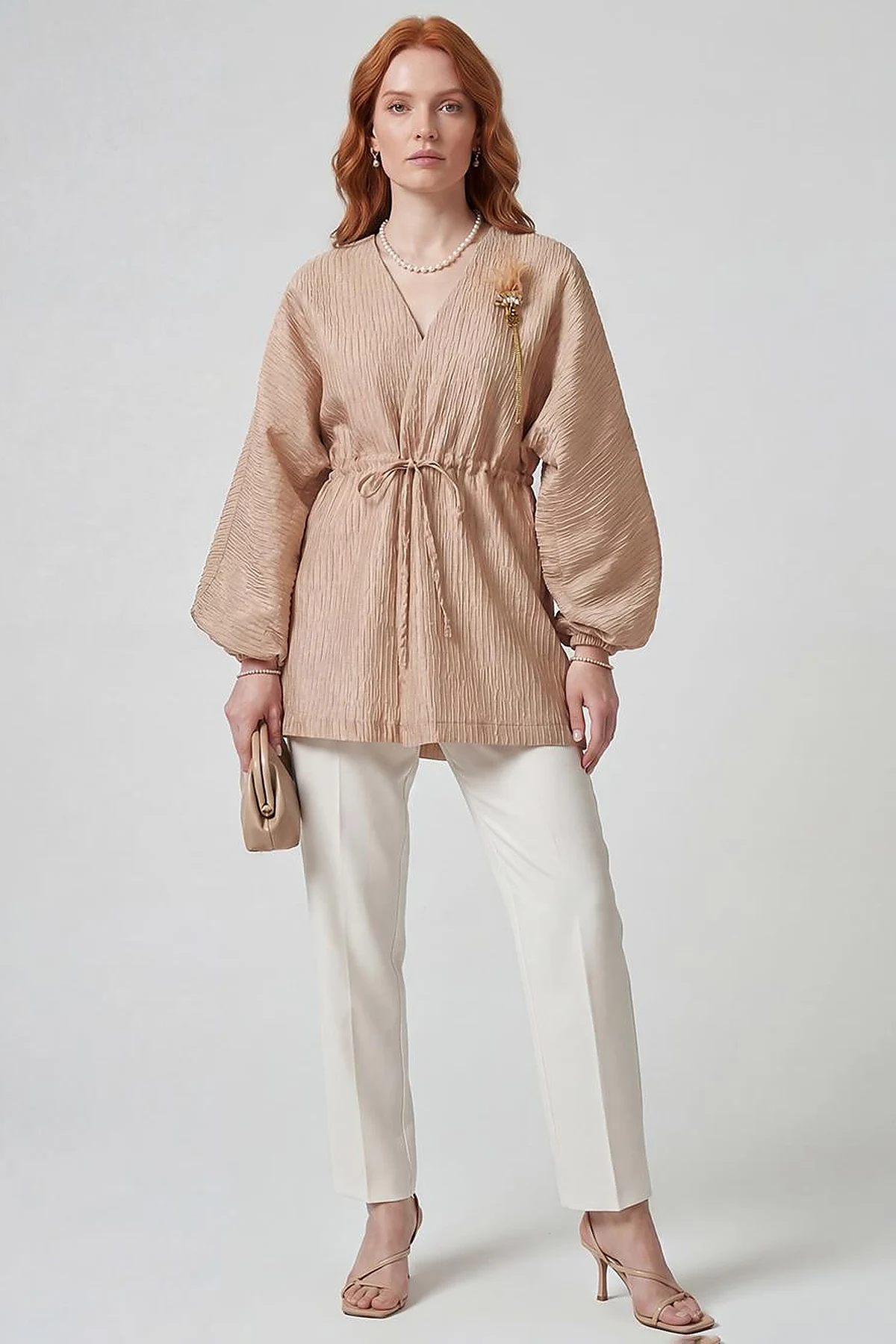 Jacquard Jacket Beige