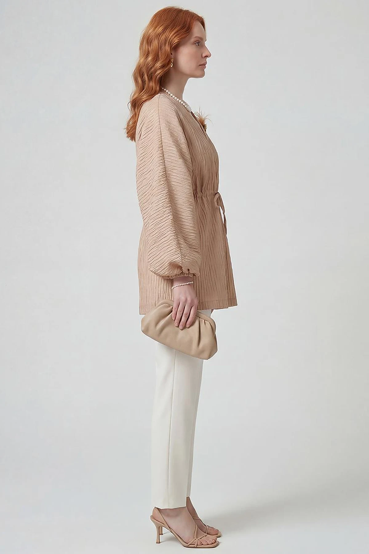 Jacquard Jacket Beige