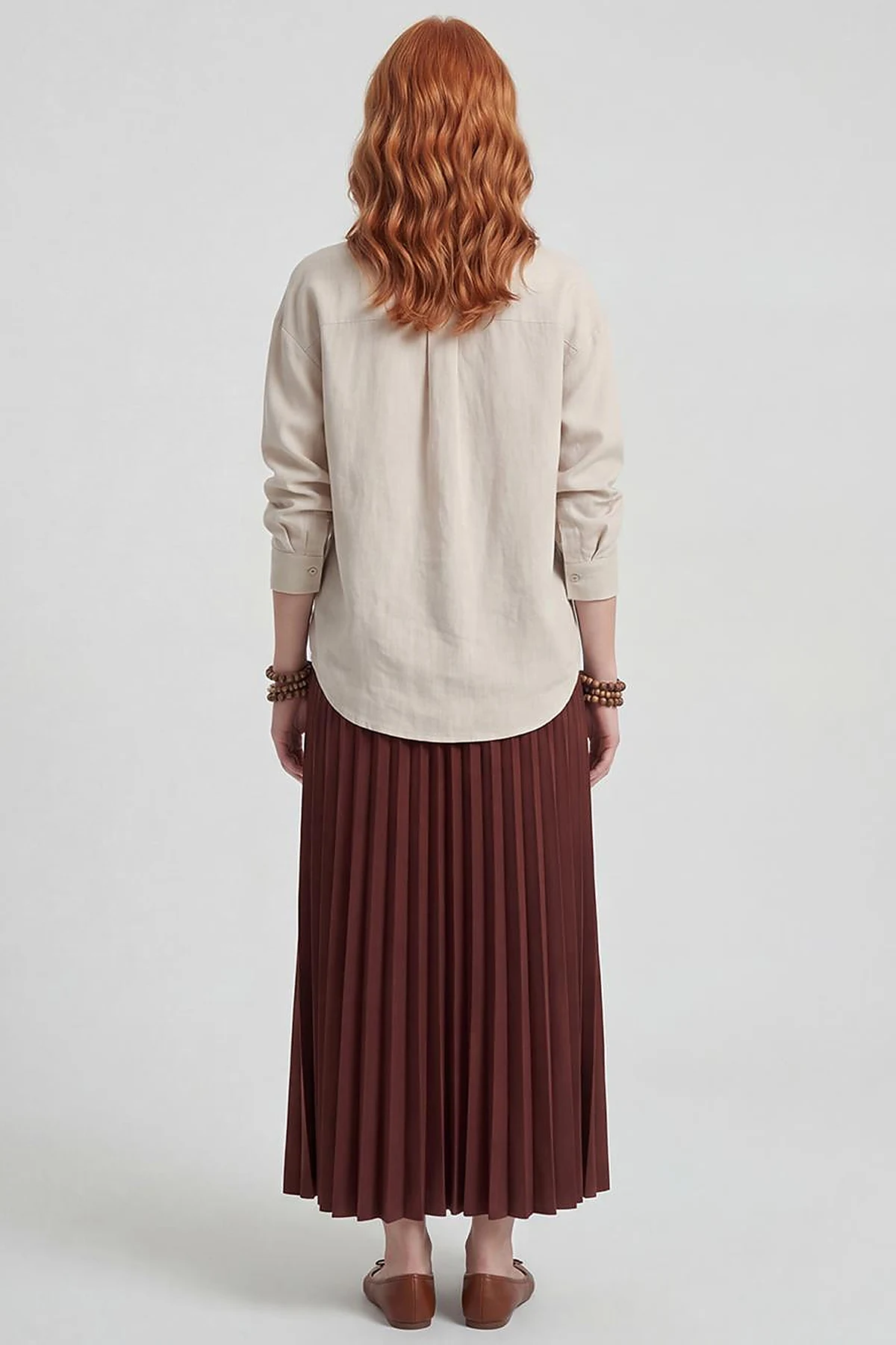 Pleated Skirt Chocolate