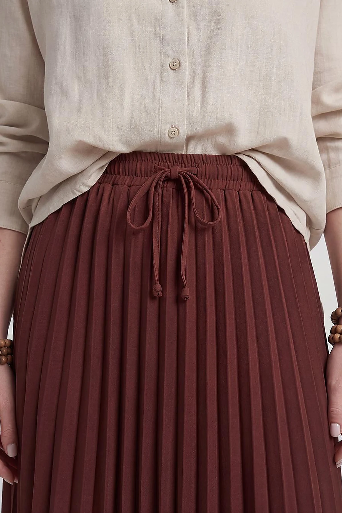 Pleated Skirt Chocolate