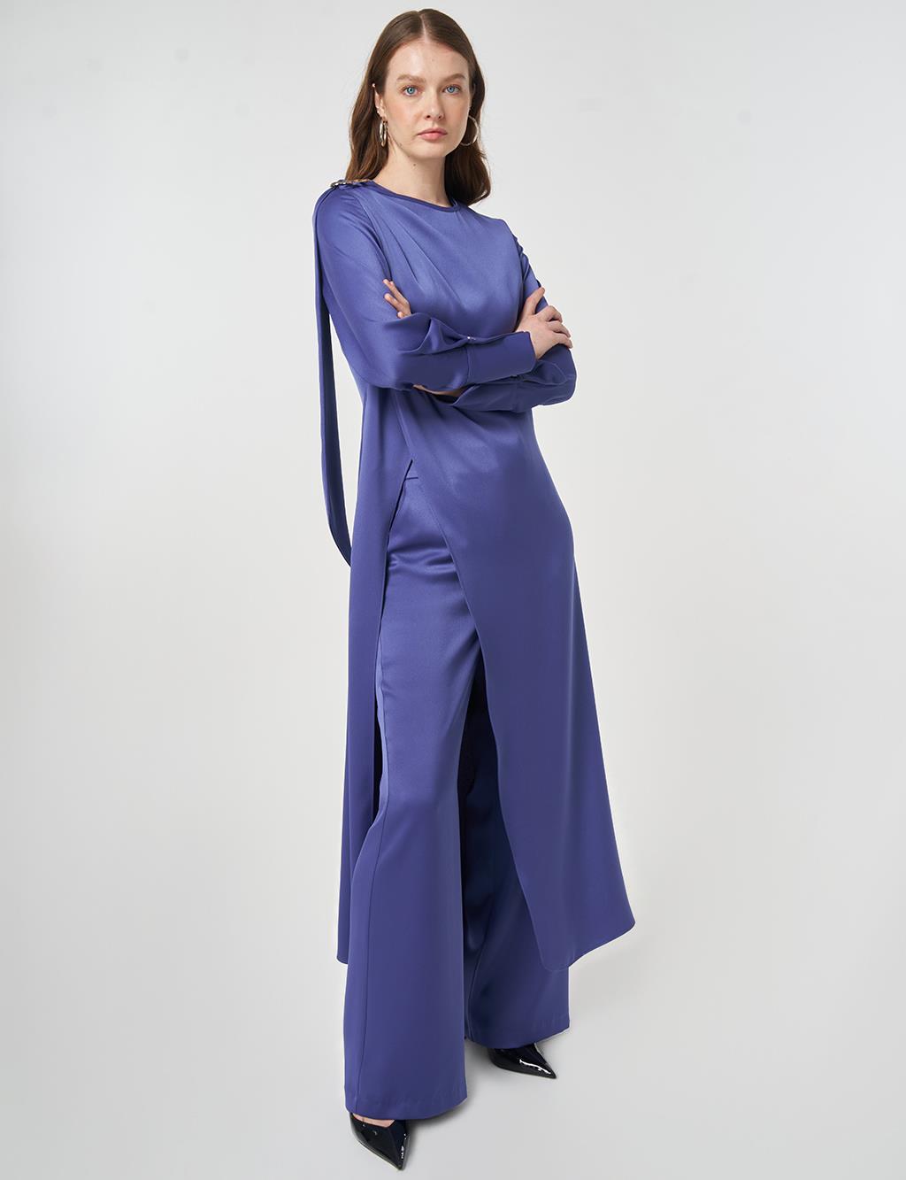 Metal Tokalı Saten İkili Takım Parlament