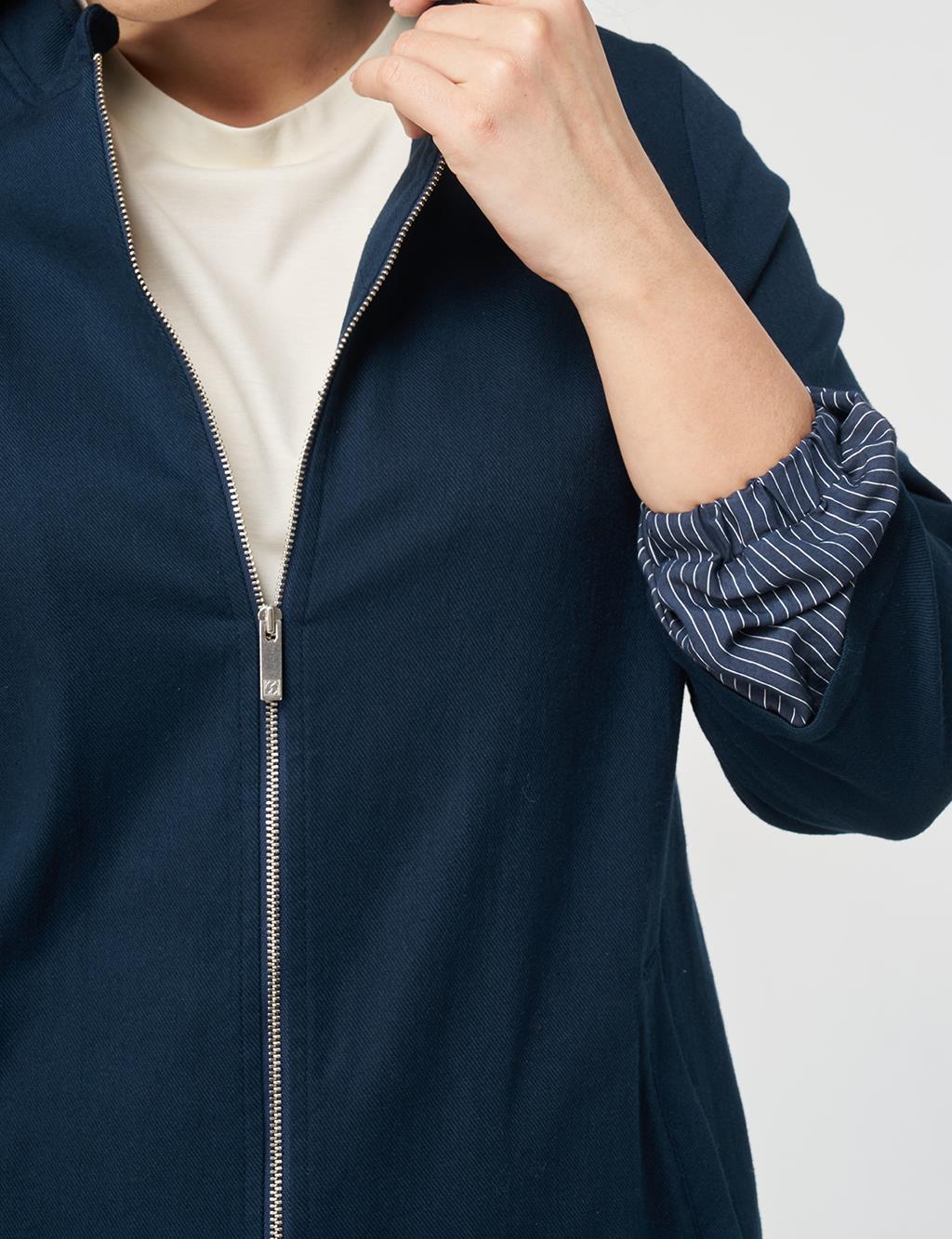 Hakim Yaka Non Denim Kap Koyu Lacivert