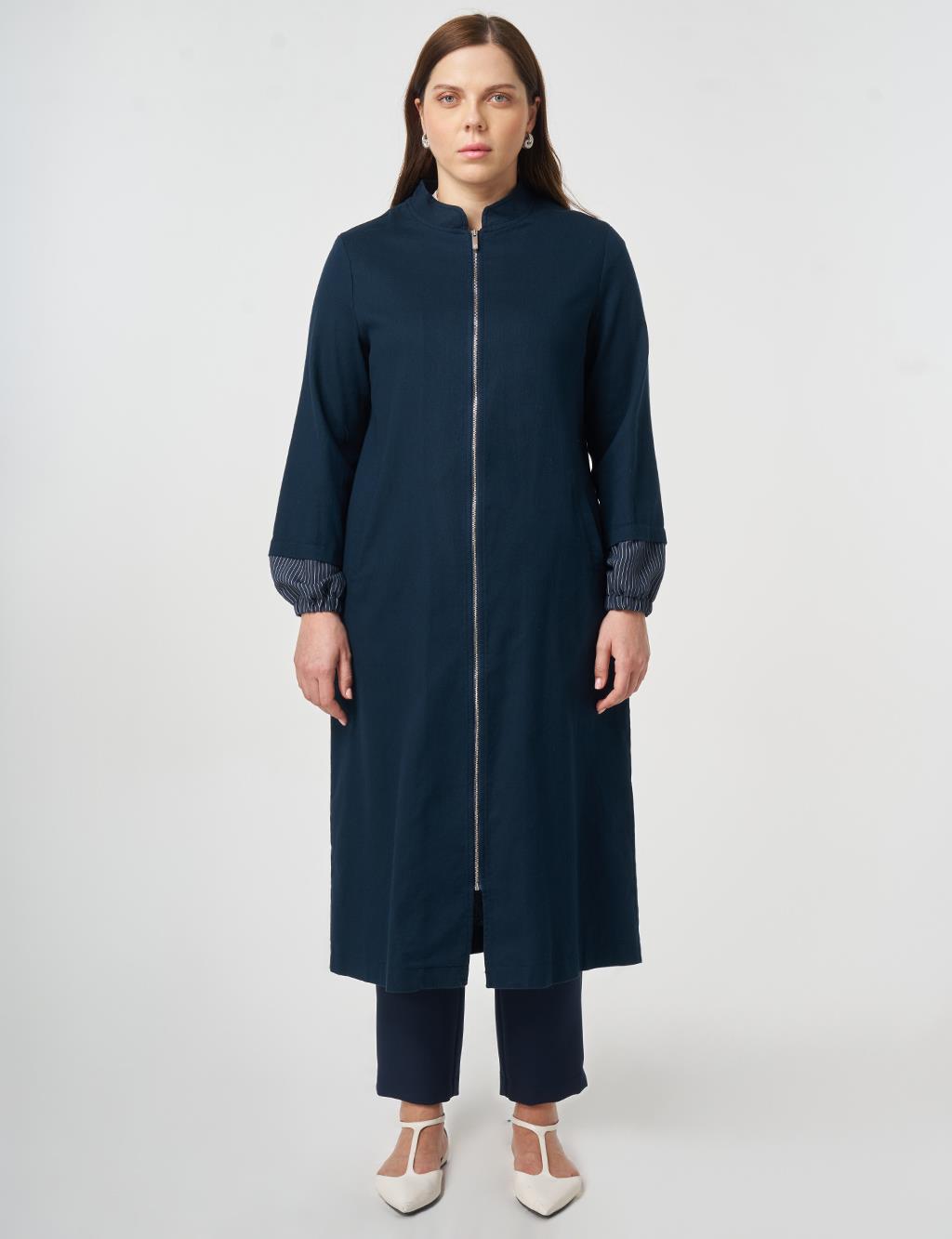 Hakim Yaka Non Denim Kap Koyu Lacivert