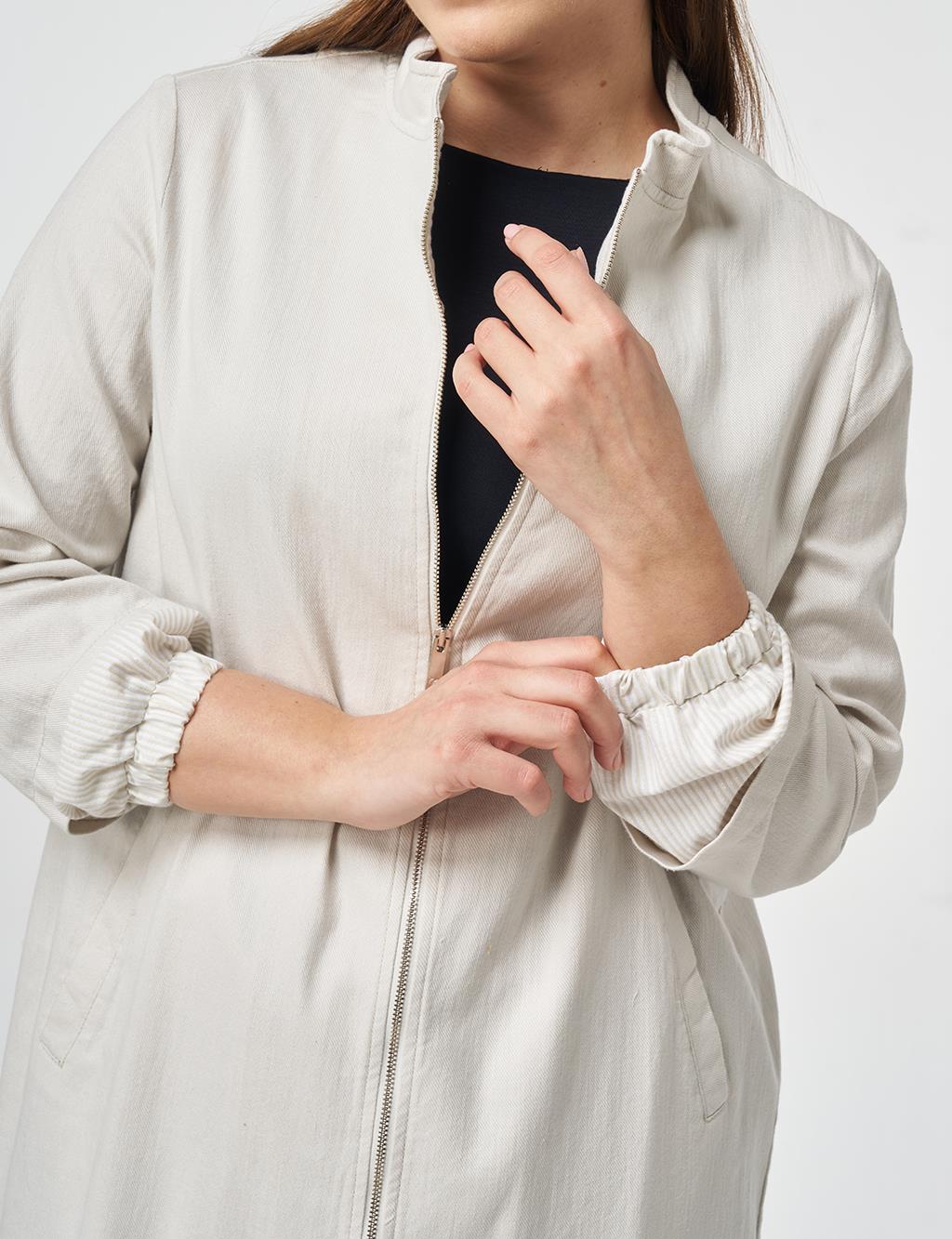 Hakim Yaka Non Denim Kap Gri