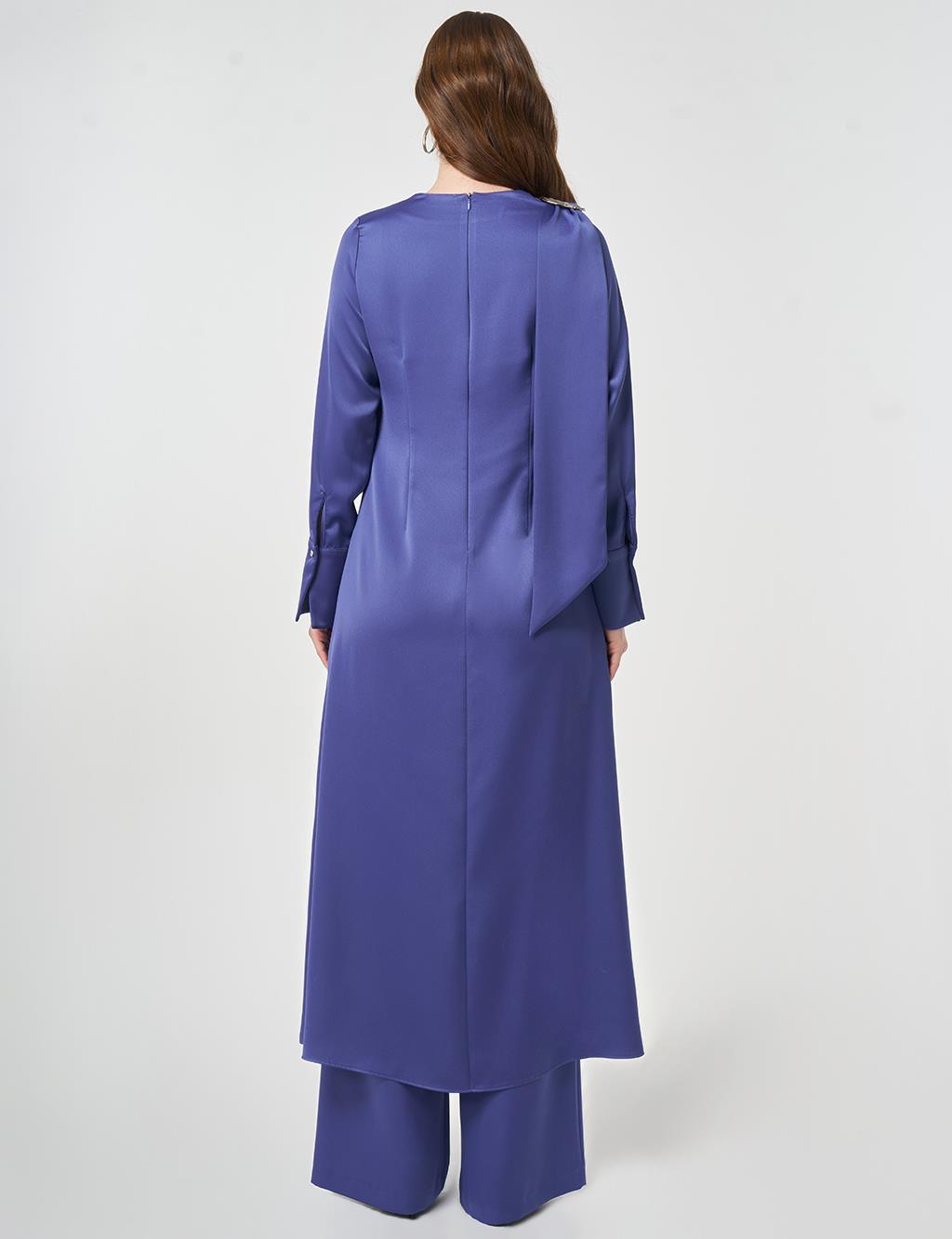 Metal Tokalı Saten İkili Takım Parlament